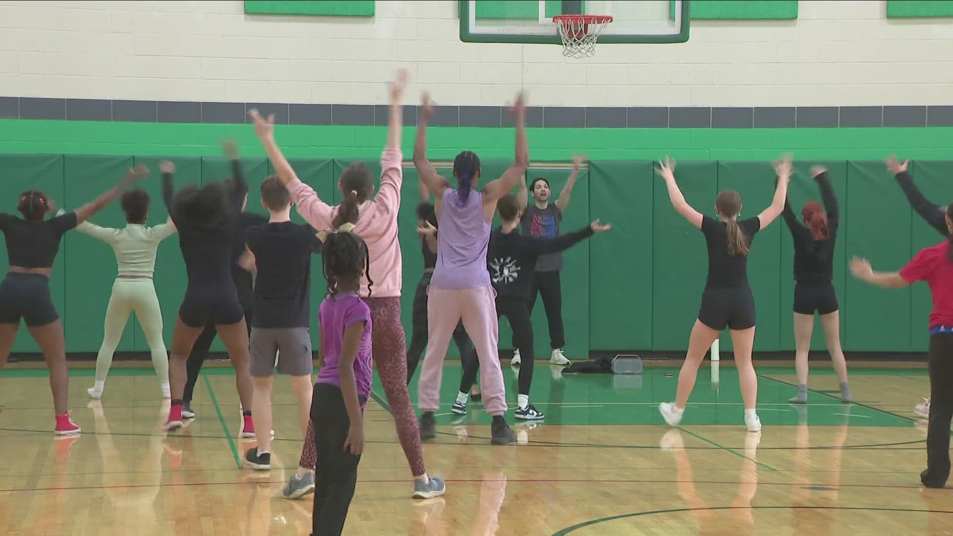 High school and college students were invited to the Delevan Grider Community Center to learn some moves, courtesy of Shea's and Hamilton's production team.