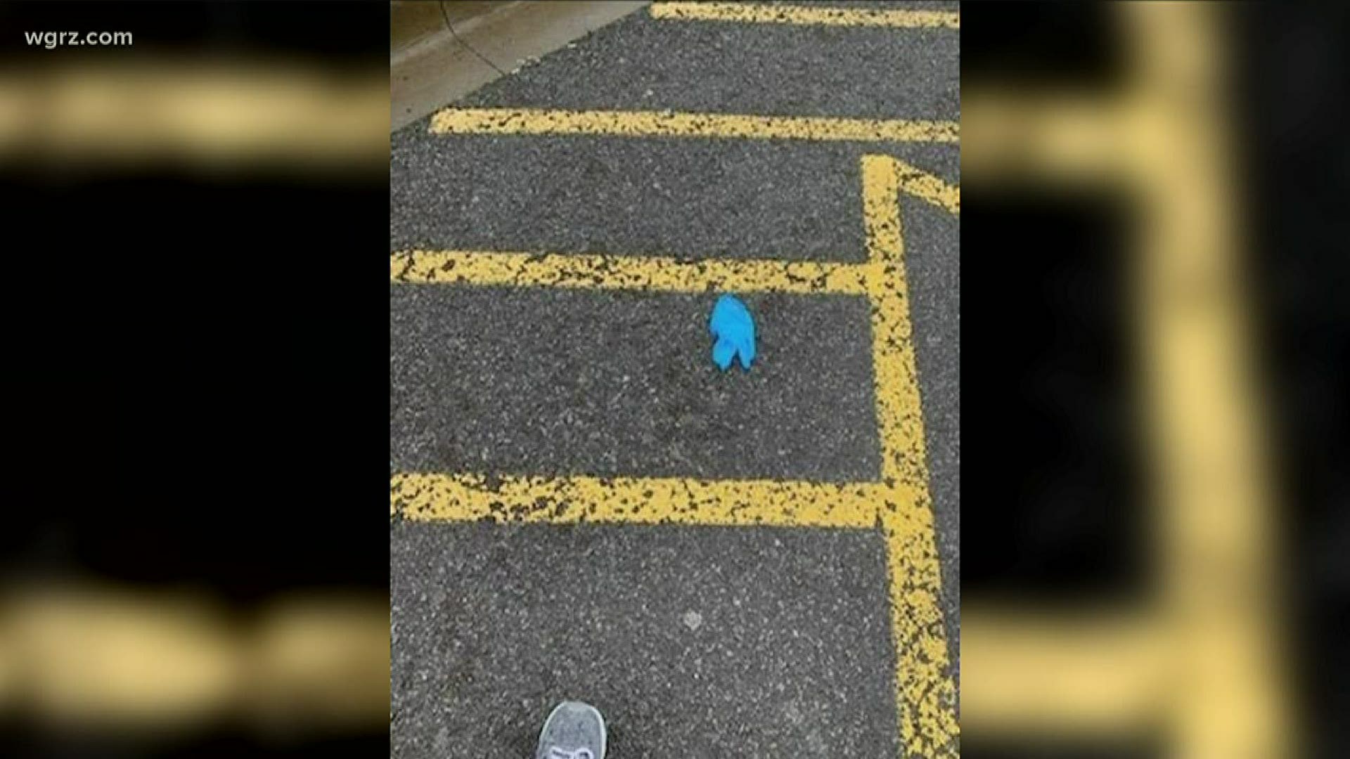 she sent us these photos of a Walmart parking lot.