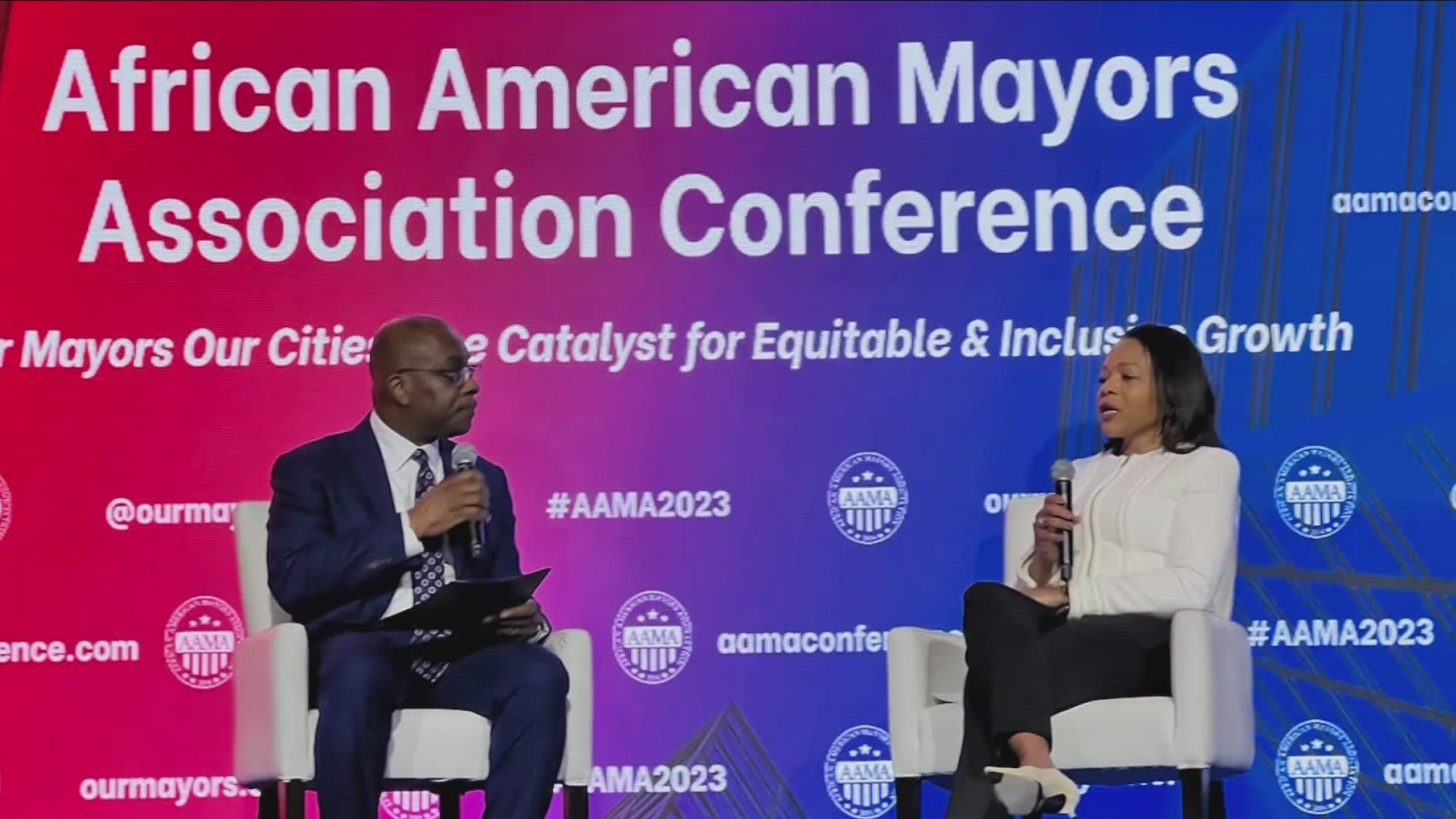 Buffalo Mayor Byron Brown on Saturday talked about his recent trip to Washington for the 9th annual African American Mayors Association Conference.
