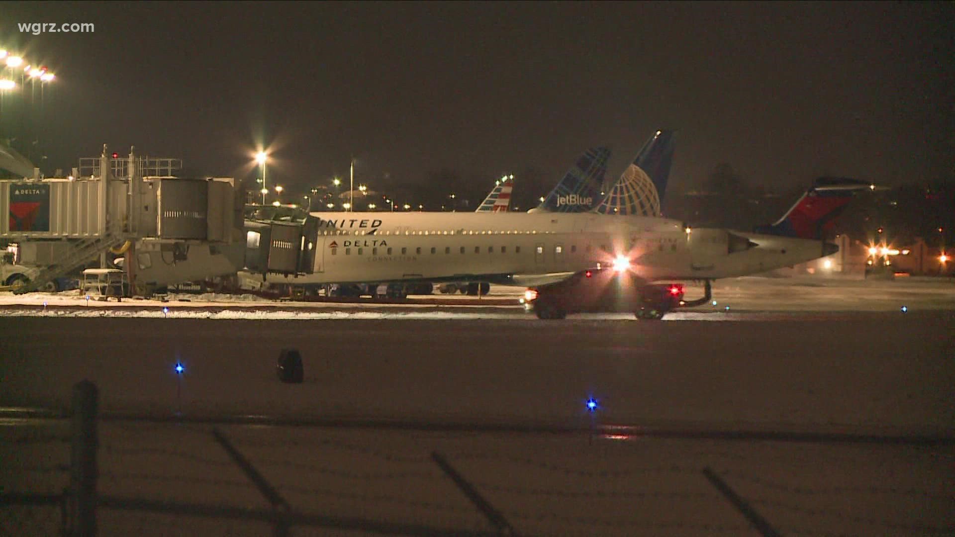 Emergency crews were called to Buffalo Niagara International Airport around 9 p.m. Saturday to assist.