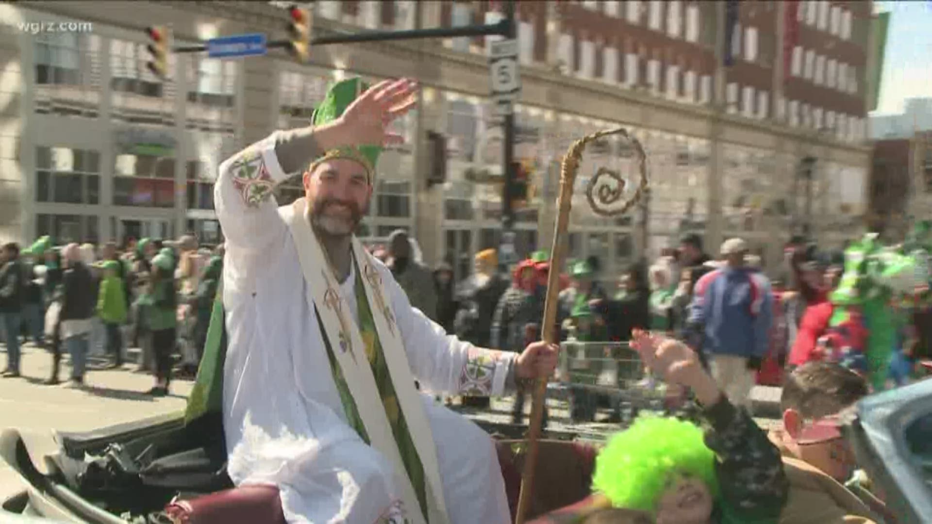 Patrick McGuinness from Hamburg was announced as grand marshal today. He says his parents were from Ireland and his family has been a part of the parade for years.
