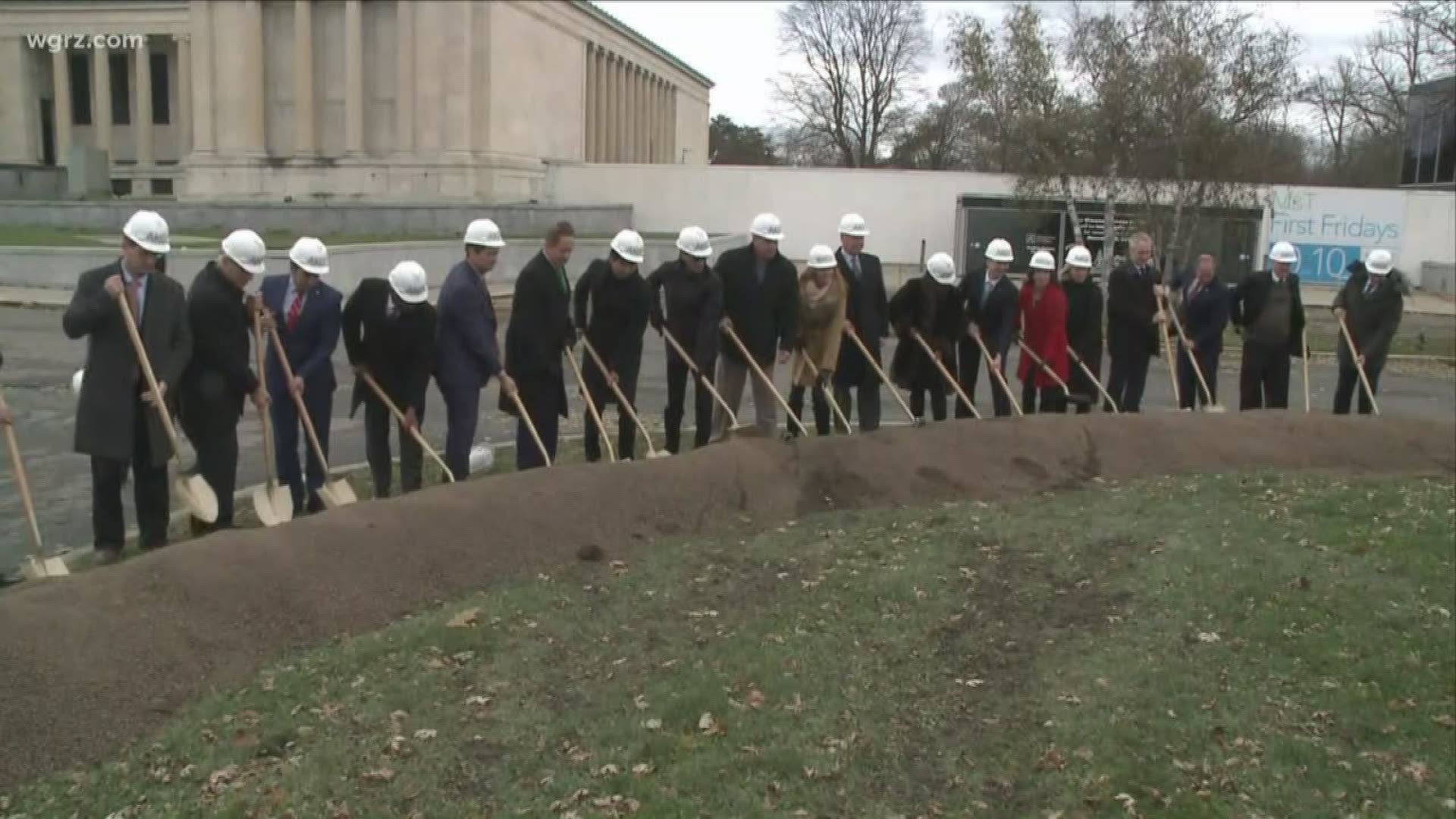 work is officially getting underway today... to expand the world-renowned Albright Knox Art Gallery in Buffalo.