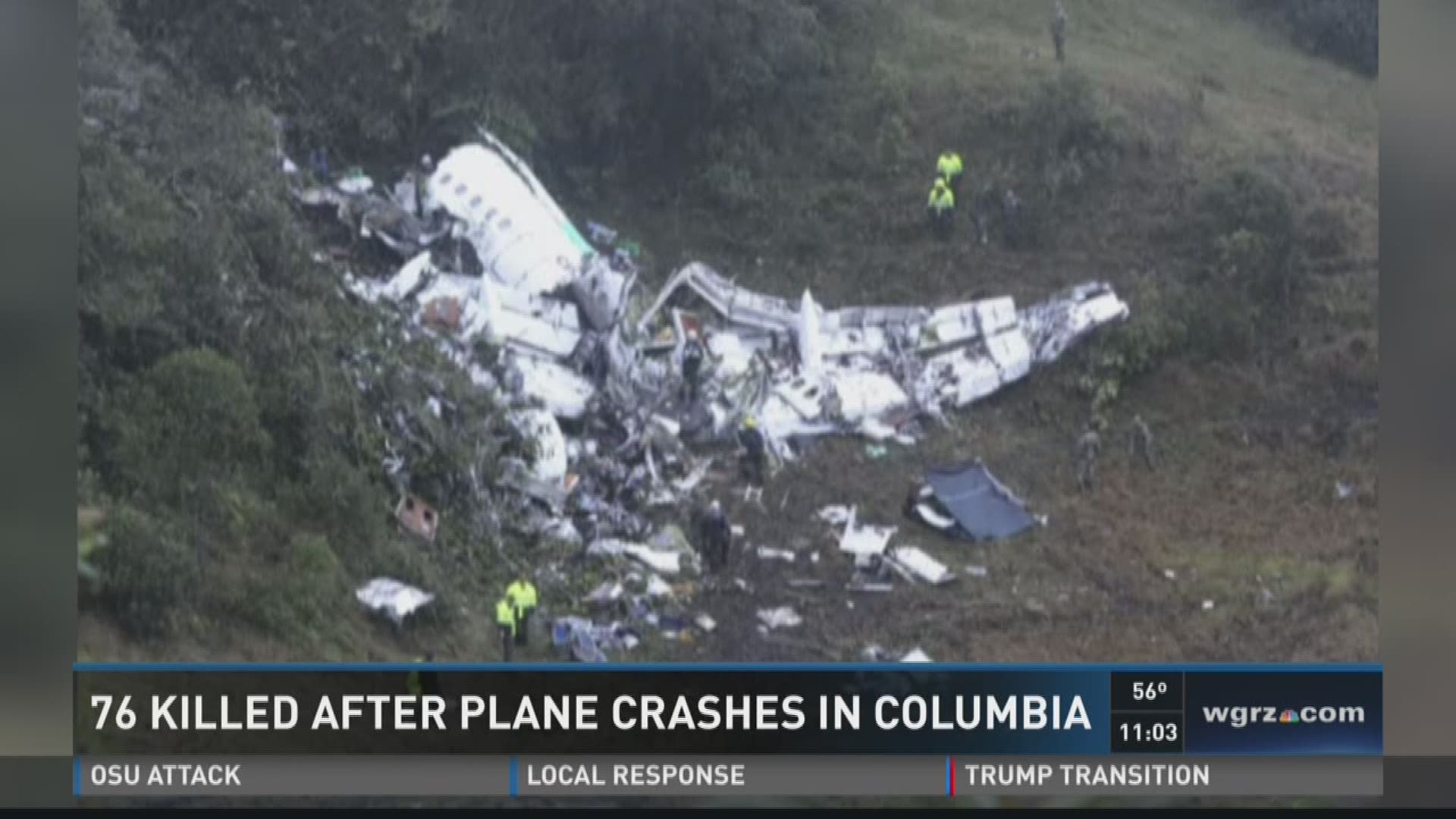 76 killd after plane crashed in Colombia