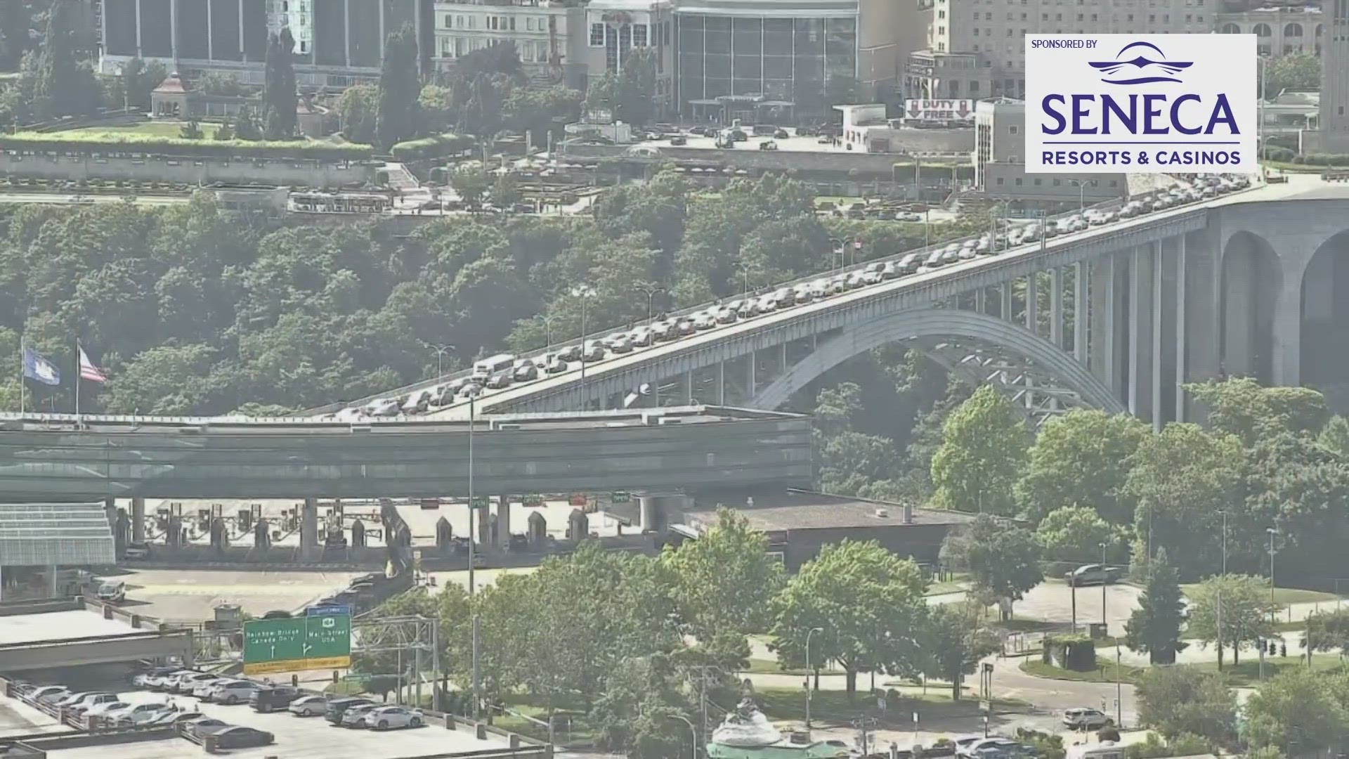 Lengthy delays at the Rainbow bridge and the Lewiston Queenston bridge between the U-S and Canada