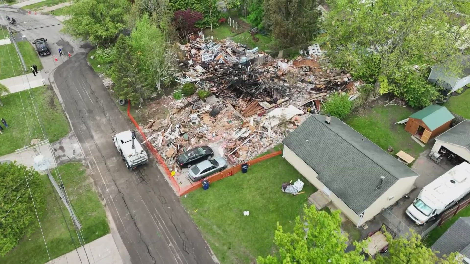 The home that once stood here belonged to John and Joene Pease. 
Both were 78. Joene was killed in the explosion, and John is still in critical condition