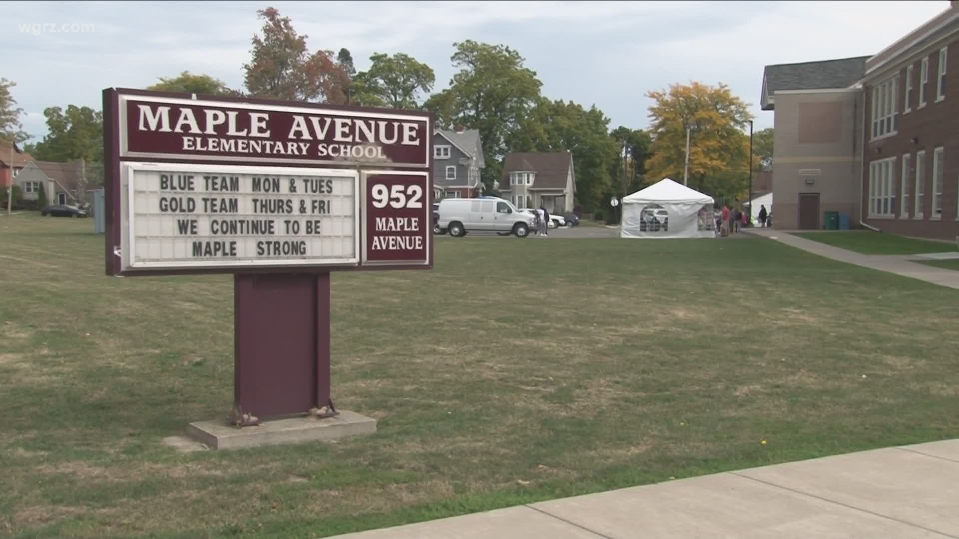 Staff, Students And  Parents At Maple Ave School Tested For Covid