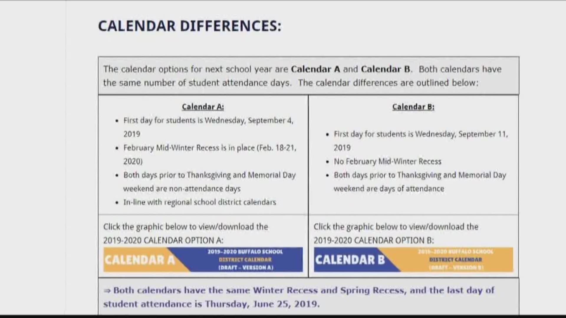 Buffalo Public Schools Considering Calendar Change Wgrz Com
