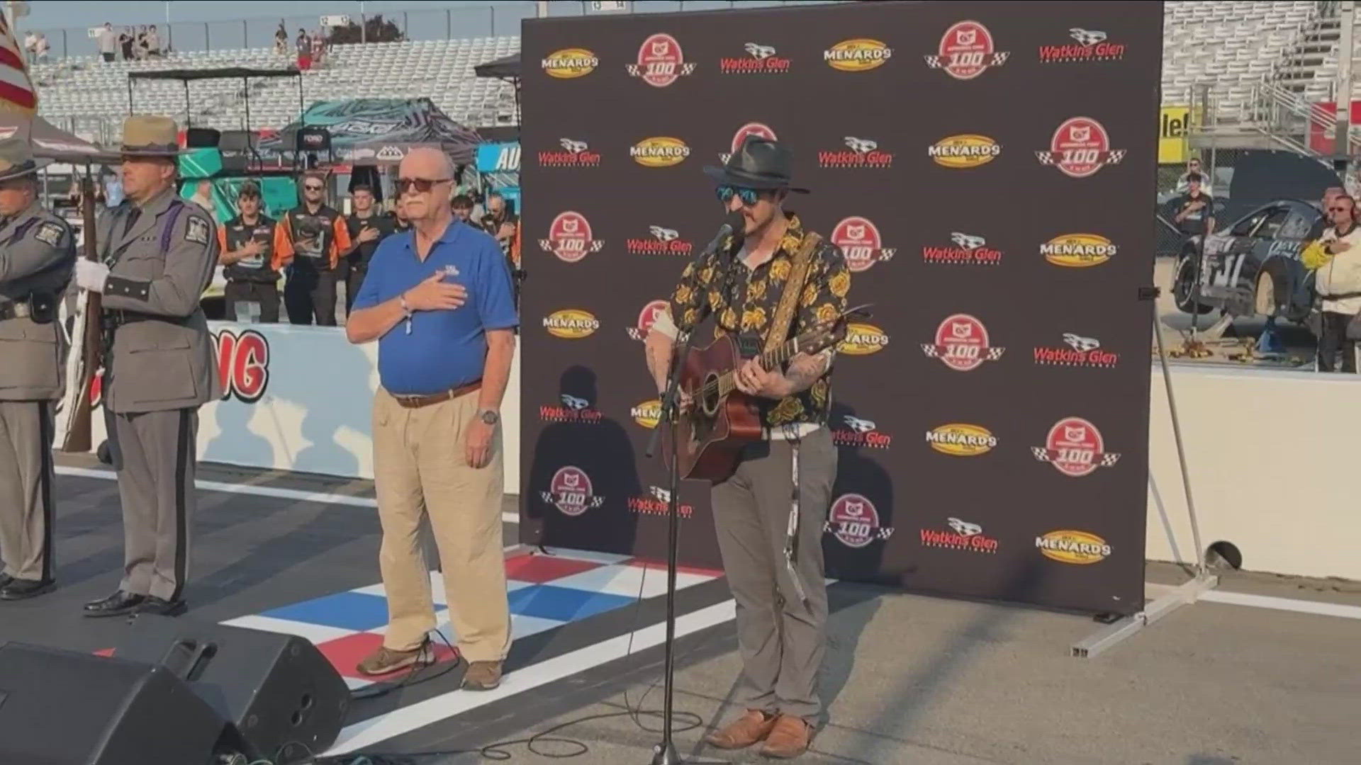 WNY native sings National Anthem at Watkins Glenn car race