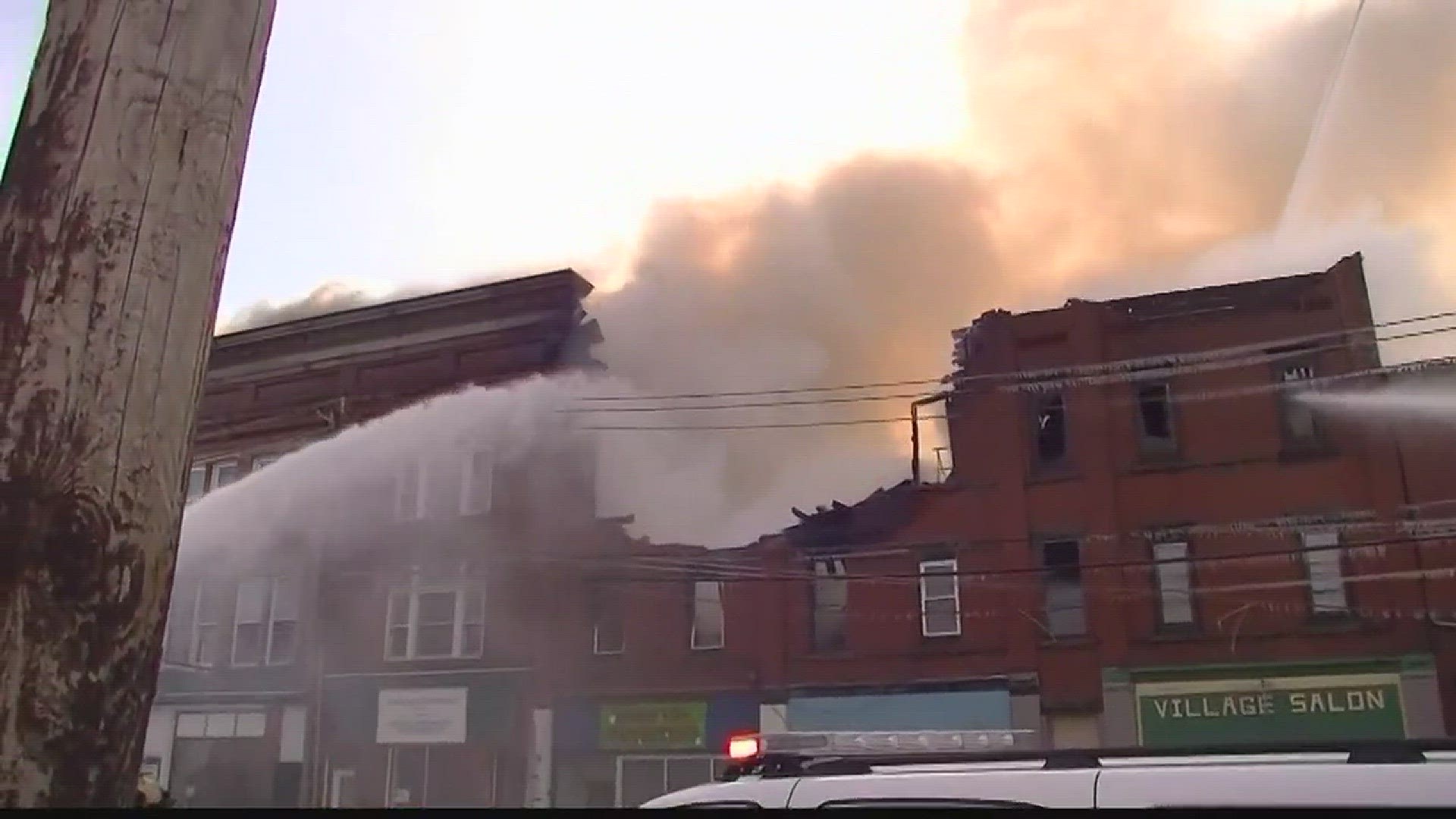 Fire crews battle large fire in Falconer