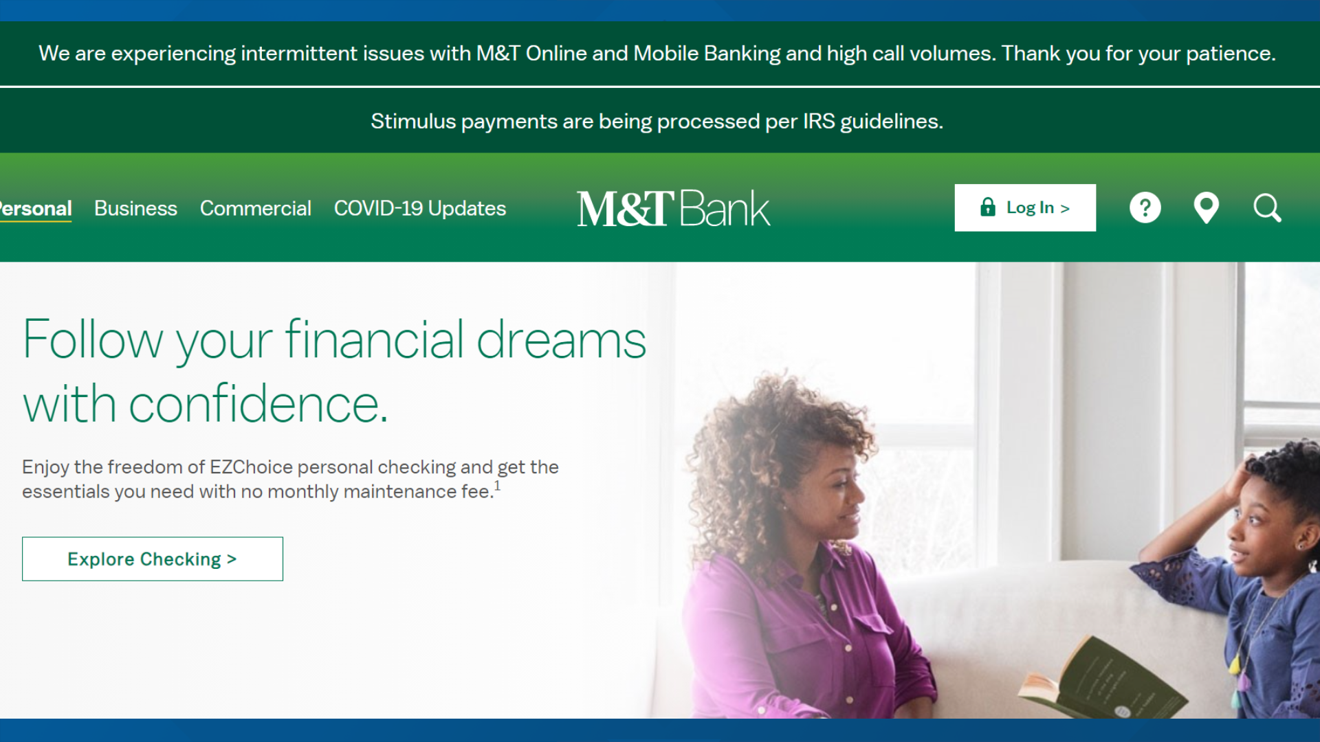 M&T Bank customers experiencing 'intermittent issues' with online