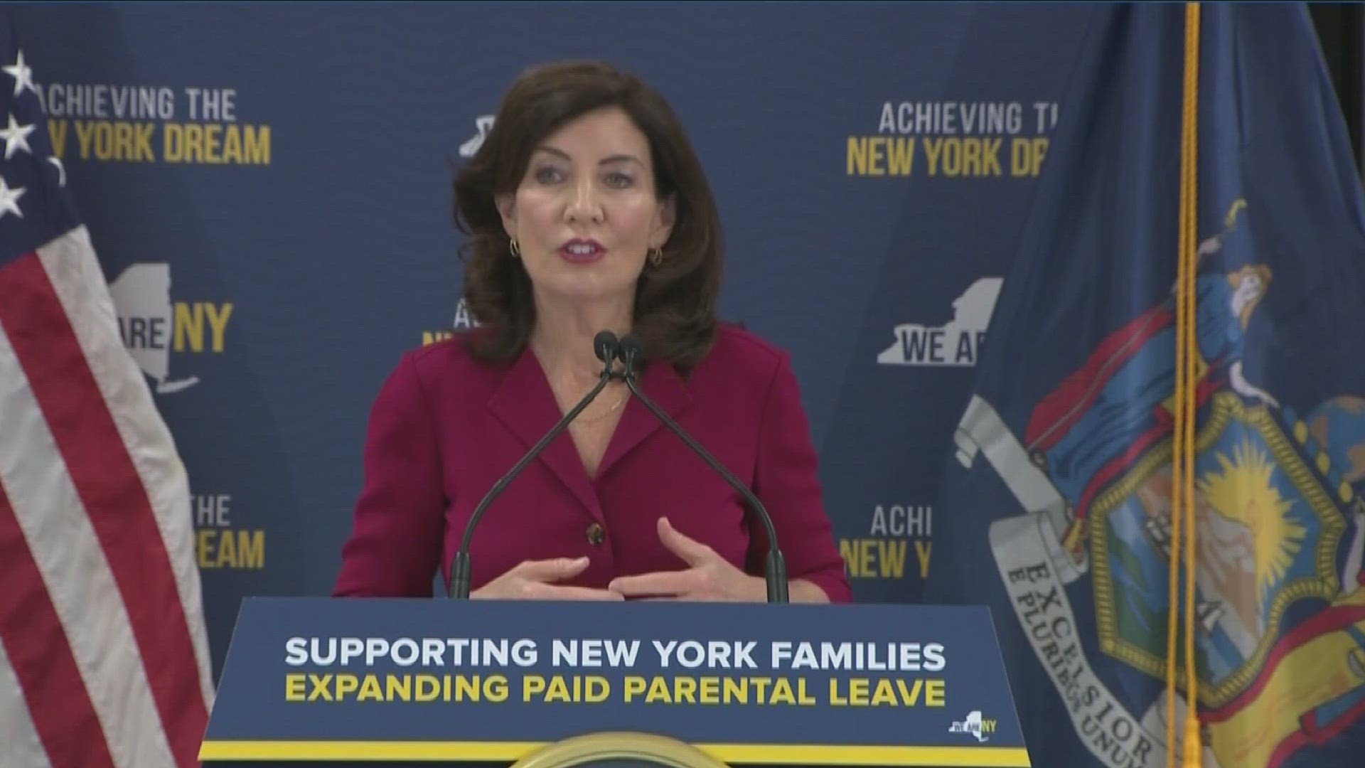Governor Kathy Hochul announced expanded paid parental leave for more than 80-percent of state employees ... that covers *MORE time off for moms *and dads.