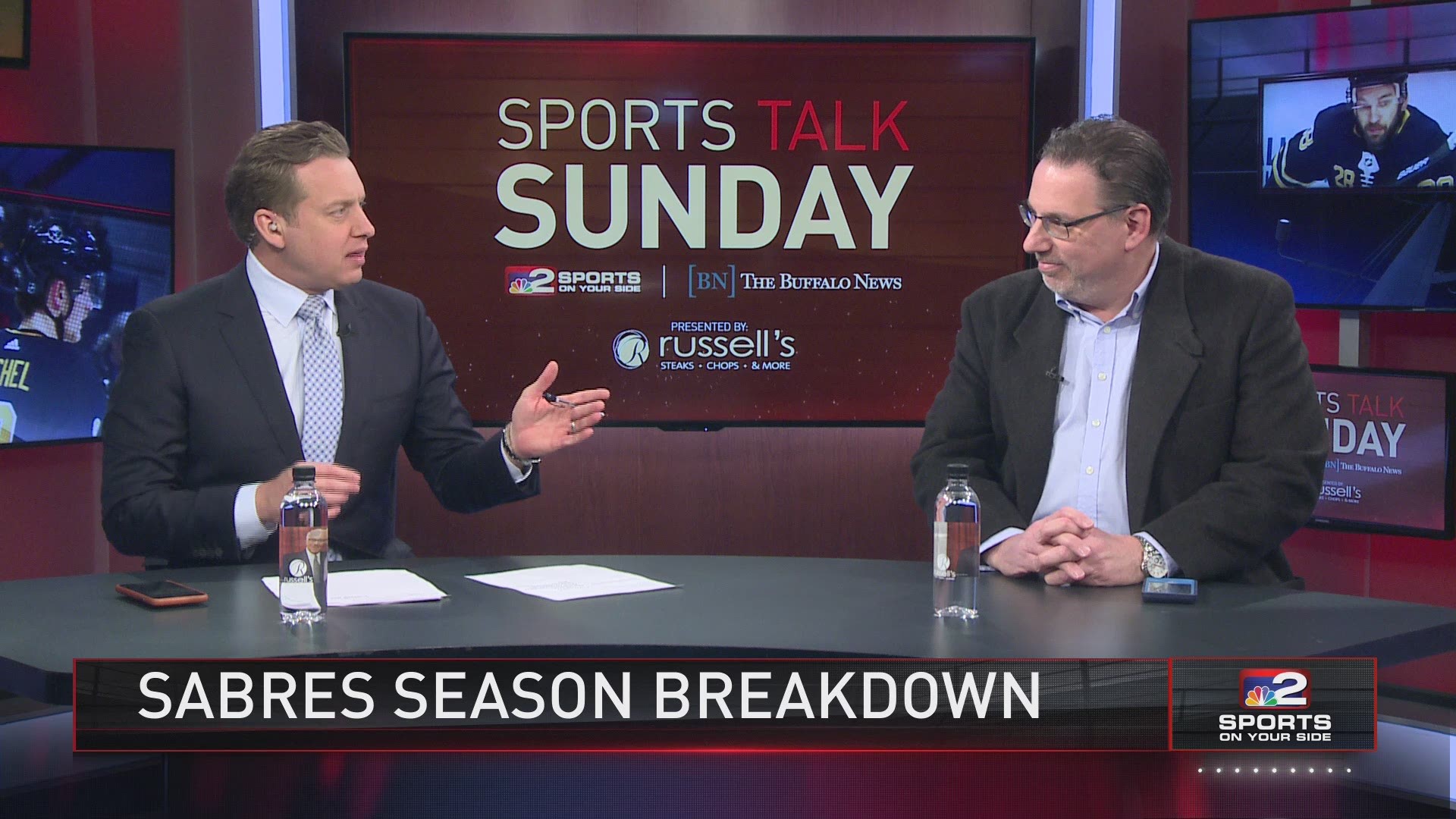 WGRZ-TV Sports Director Adam Benigni and Mike Harrington from the Buffalo News discuss the Sabres season so far and what lies ahead for the team.