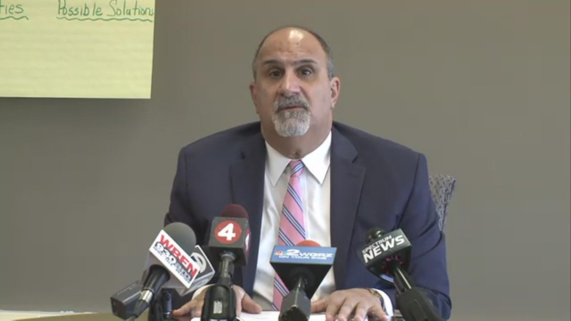 Niagara Falls Schools Superintendent discusses COVID-19 cases in the district.