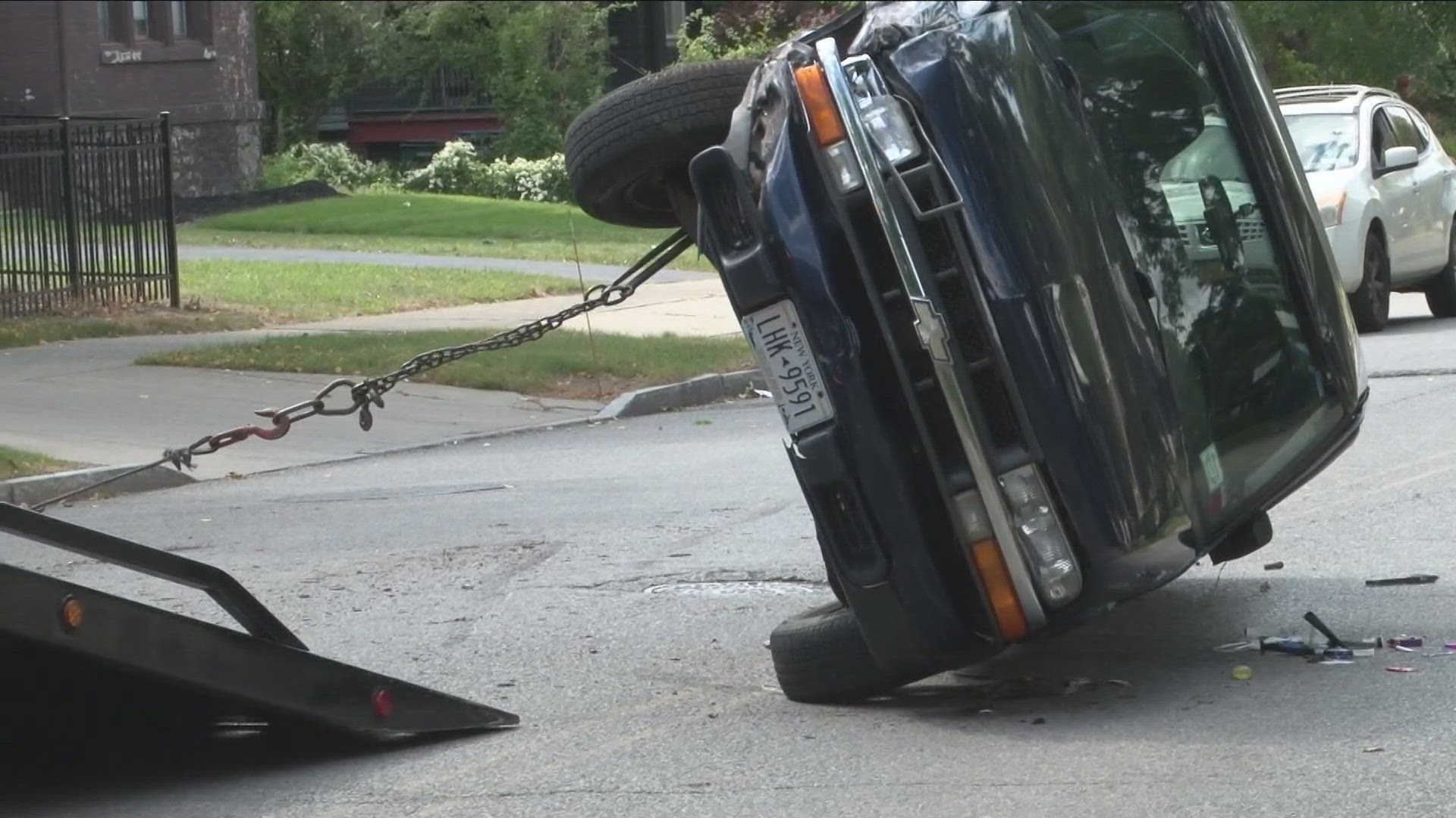 The crash happened shortly after 1:30 p.m. Sunday on Summer Street, between Elmwood and Delaware Avenues.