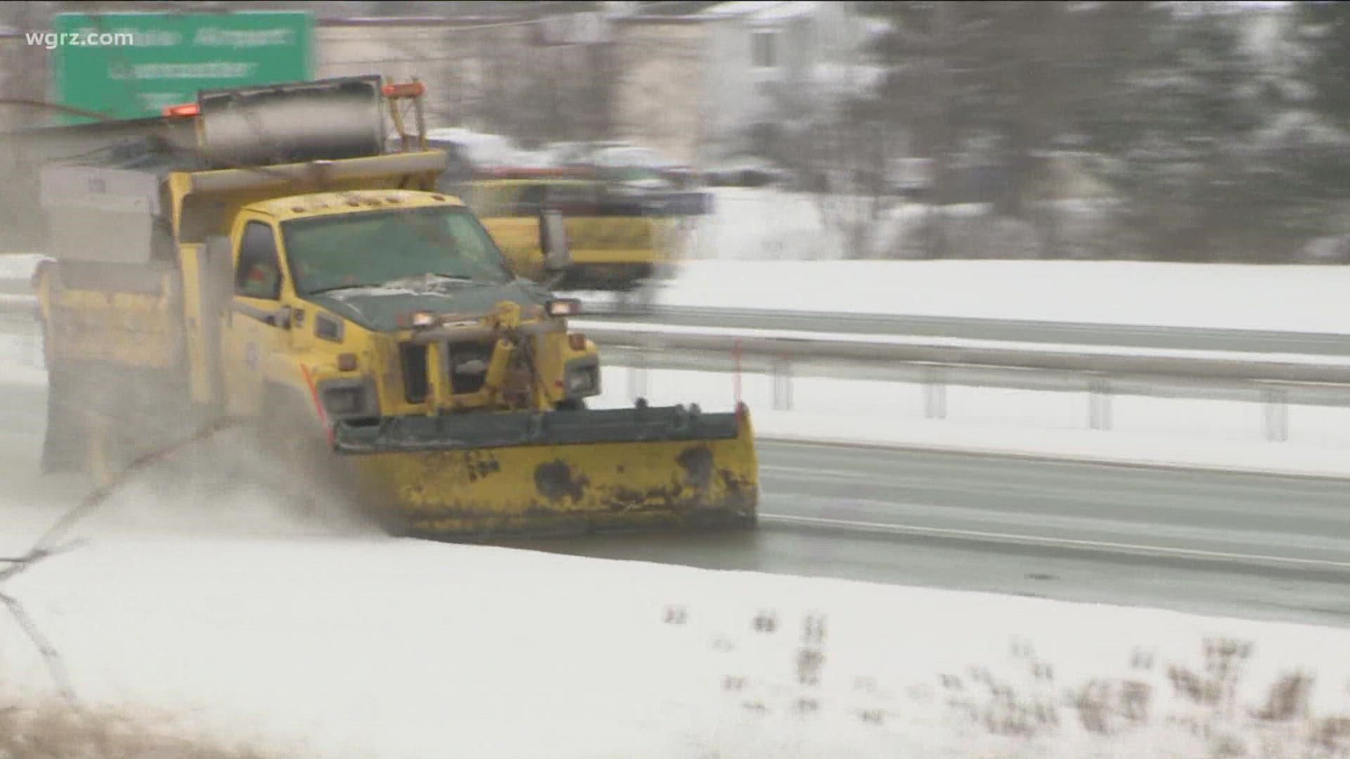 The state thruway authority also say it has a some plow operators out sick, but will bring others in from other parts of the state.