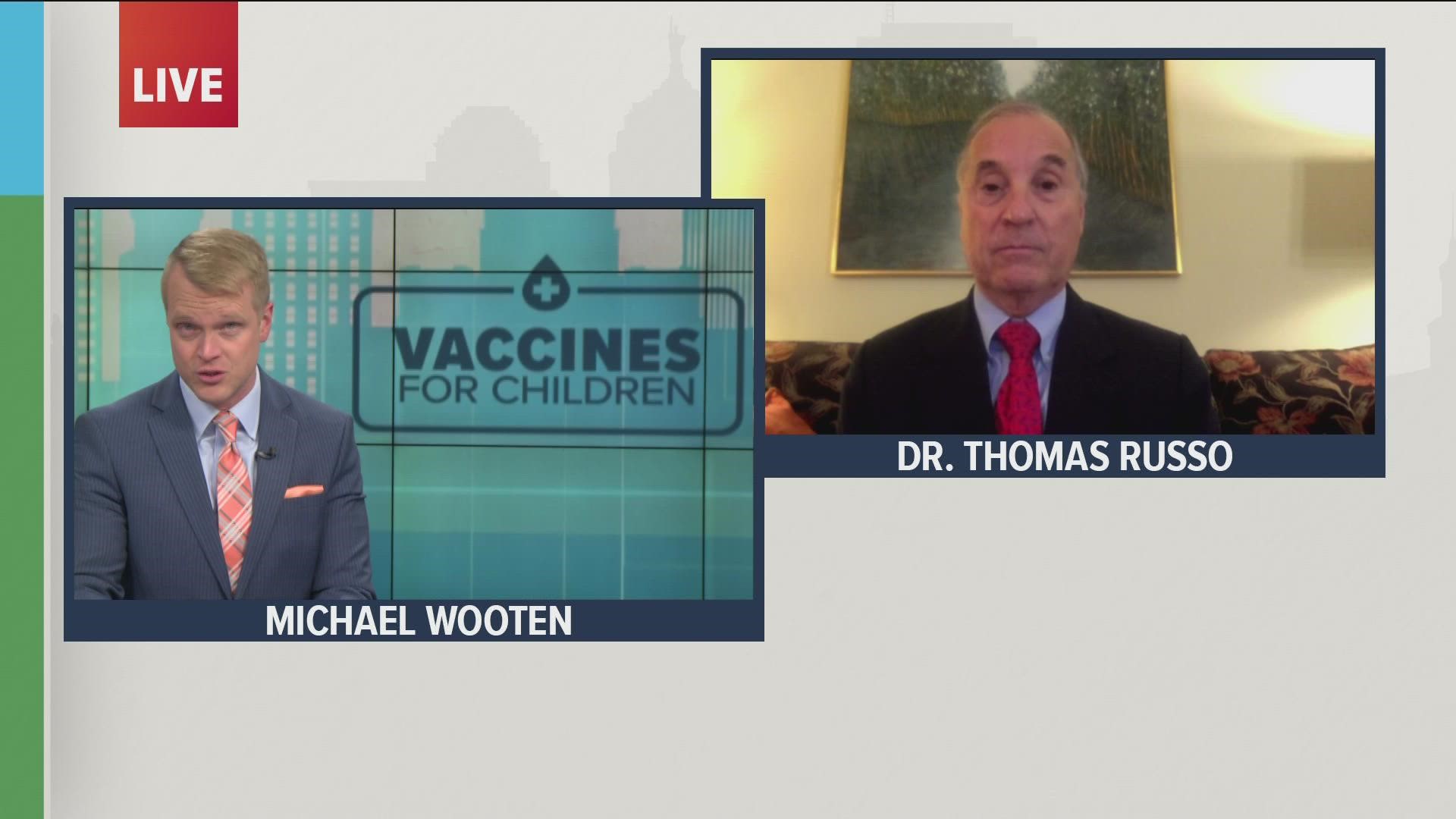 Dr. Thomas Russo the chief of infectious diseases at UB discussed what vaccines are required for kids to attend school.