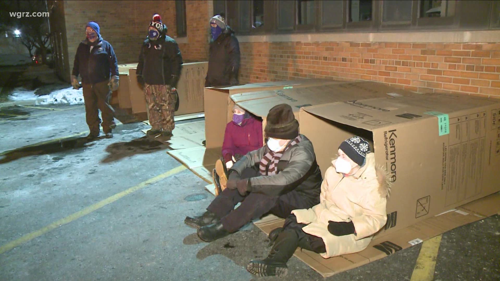 A limited number of students, teachers, even the Superintendent, are sleeping outside the administration building tonight, to raise money for local families.
