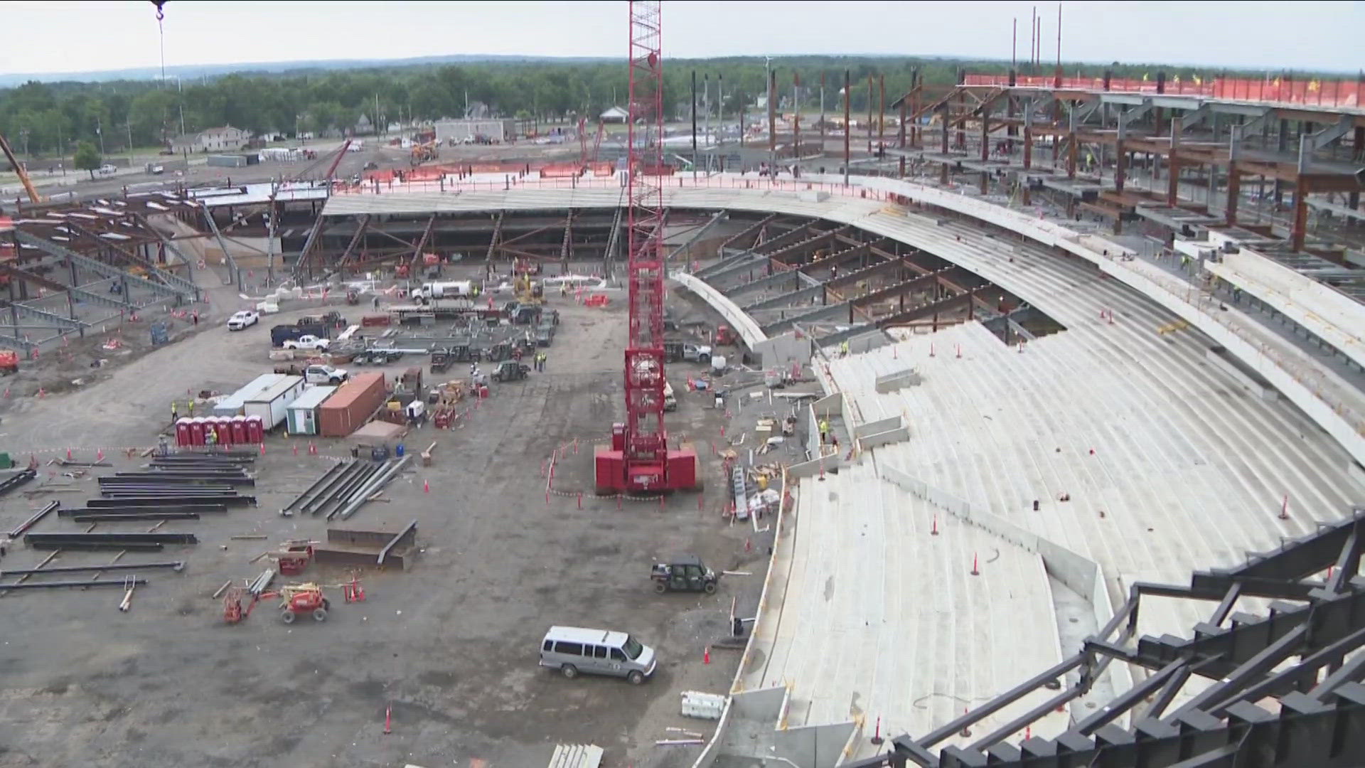 Bills stadium construction reaching new heights, check out the view of ...