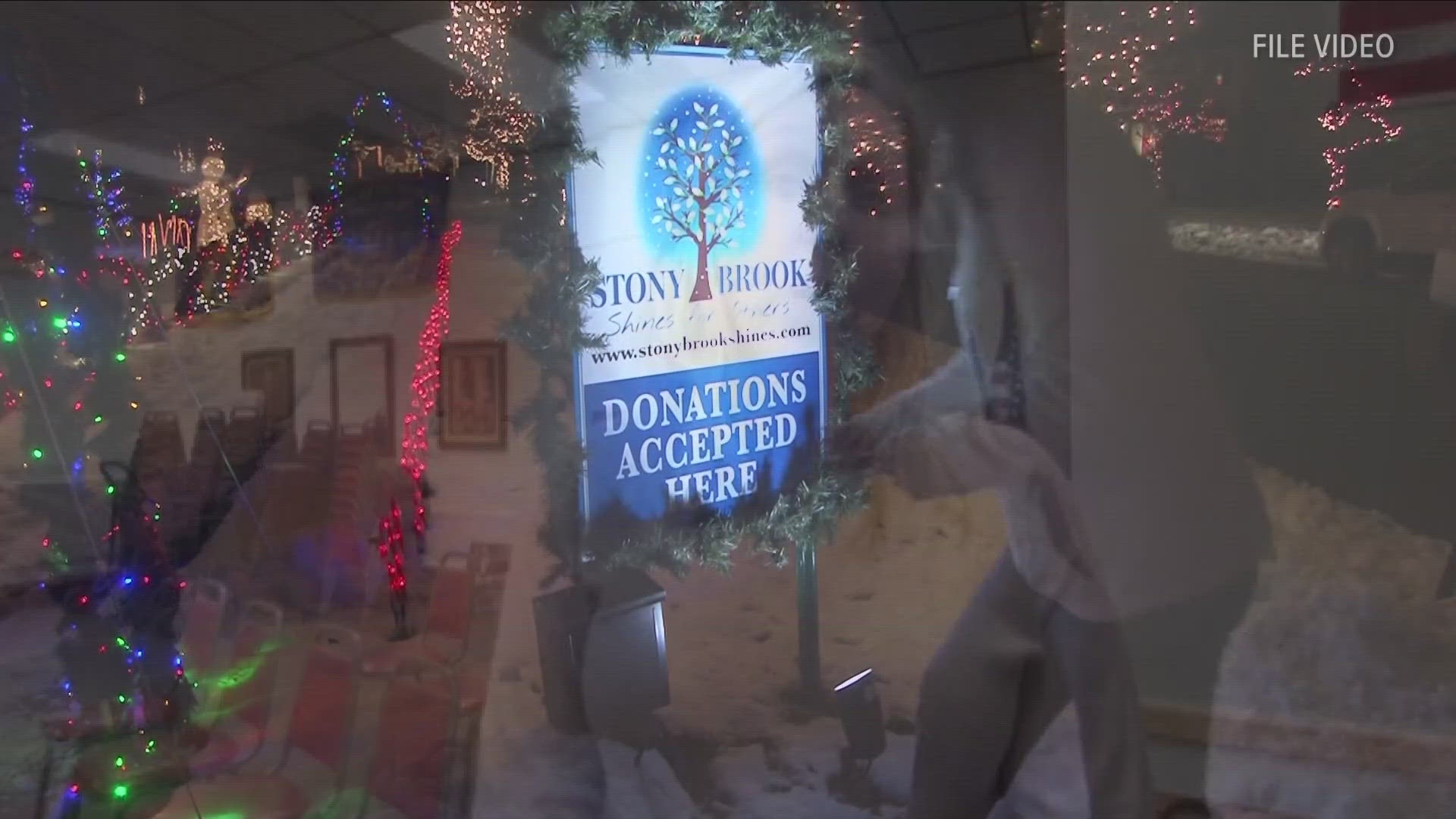 Each year the residents transform their entire neighborhood into a Christmas wonderland to raise money for the charity.