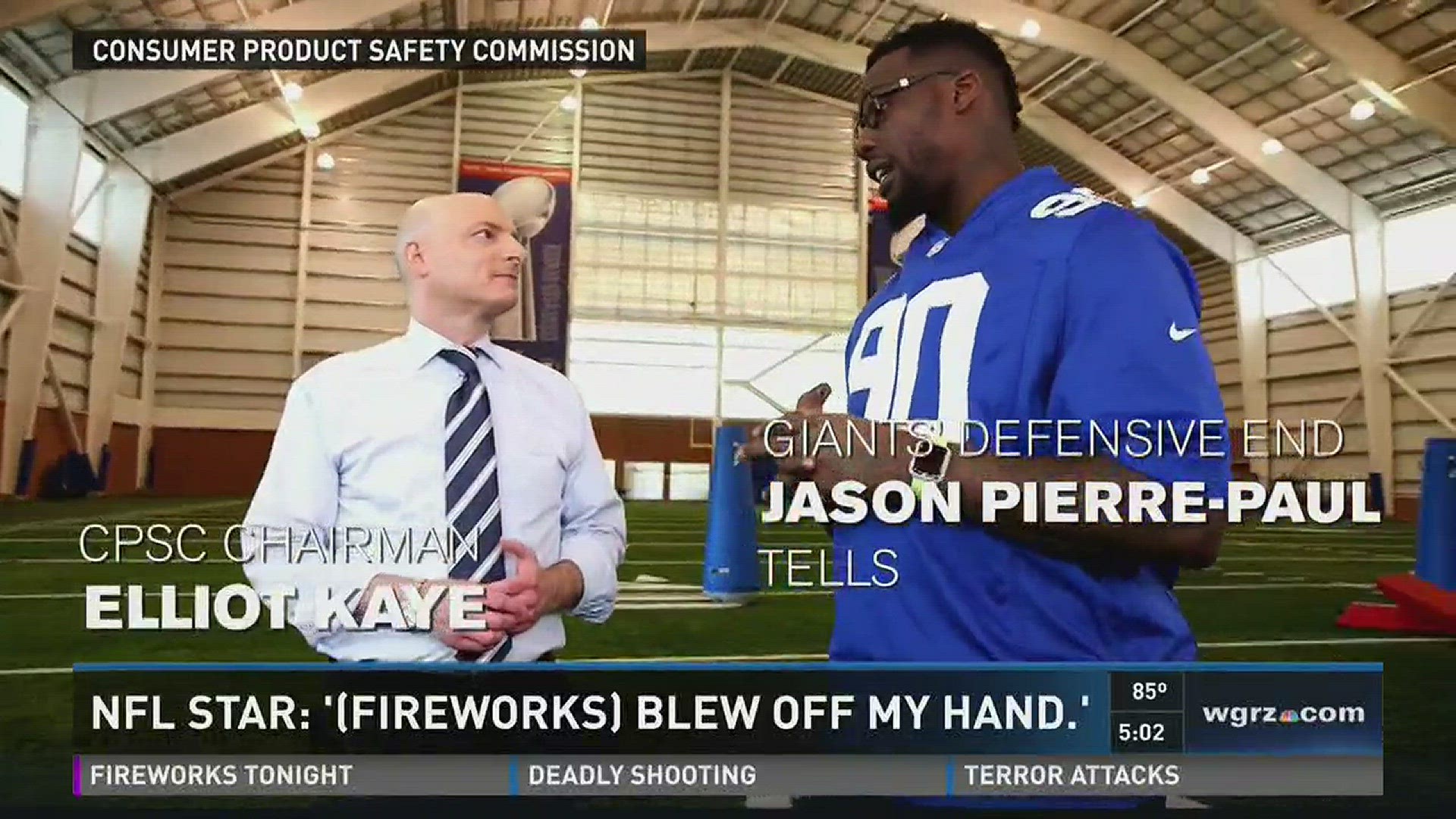 Jason Pierre-Paul makes public service announcement on fireworks