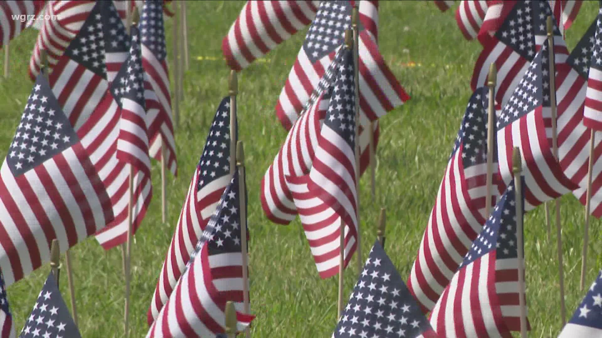 Marvins at Widewaters hosts flag placing
