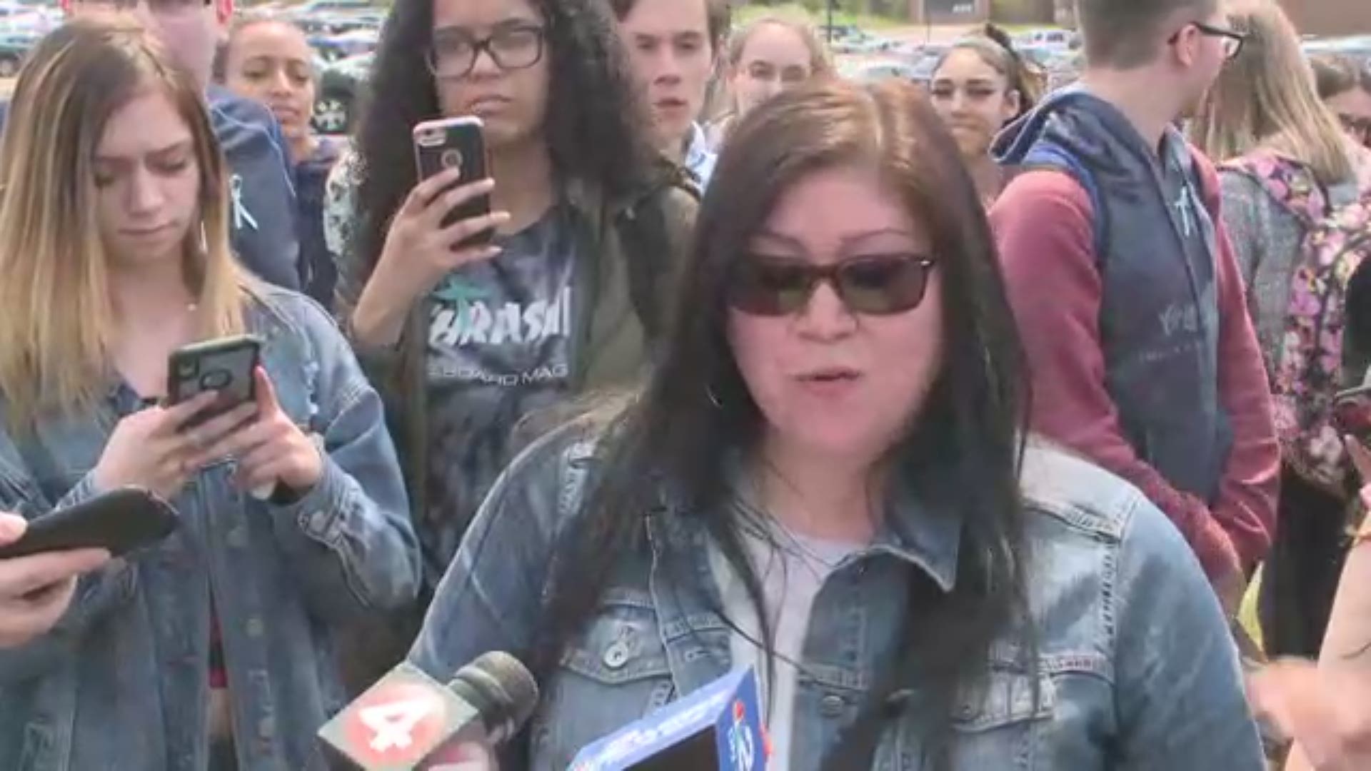 Mother of rape victim speaks out during Niagara Wheatfield school walkout.  The mom, who asked not to use her name, wanted to read a statement she had prepared.