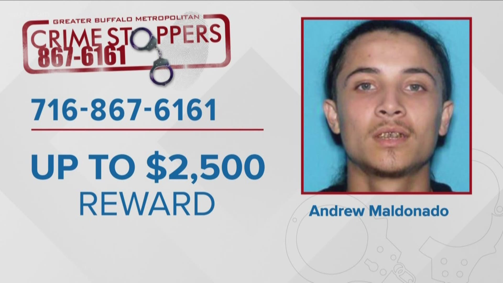 Florida man wanted for murder may be in Buffalo.
Andrew Maldonado is wanted out of Florida for murder.