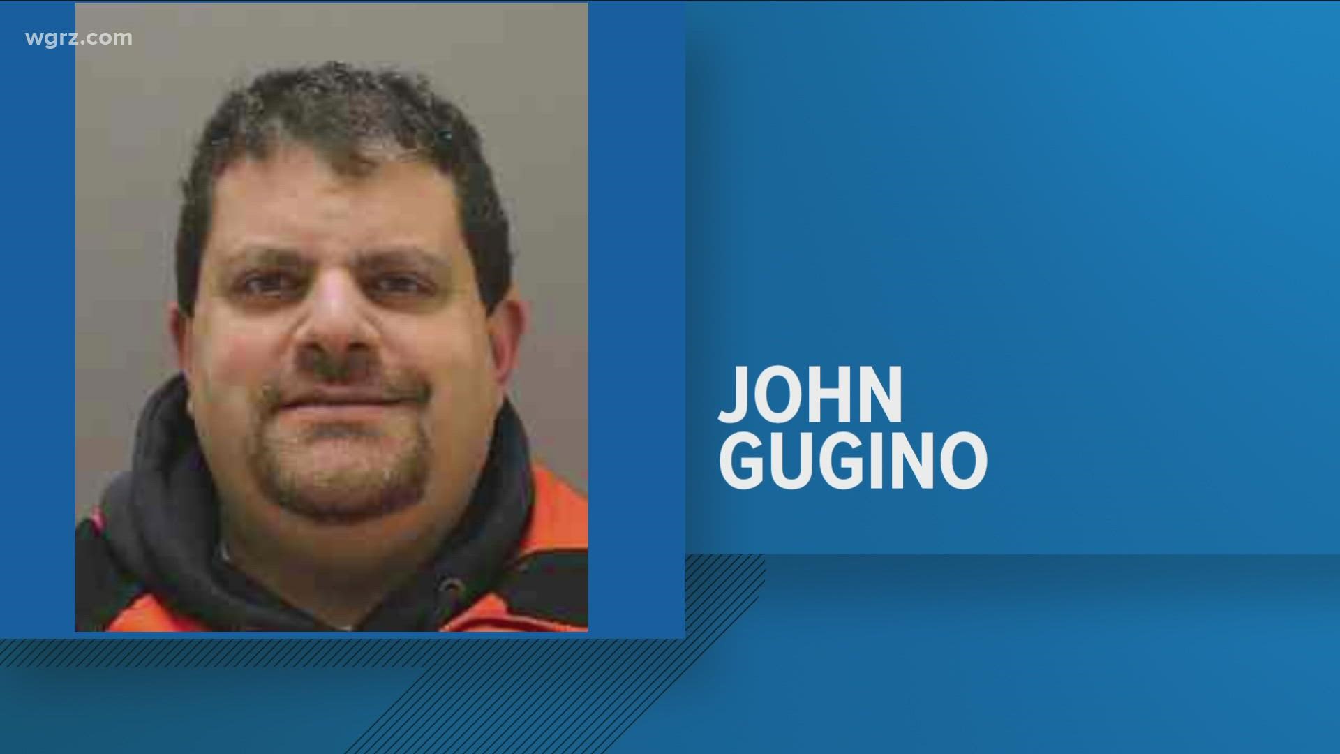 The sheriff's office says 45-year-old John Gugino of Hamburg is charged with criminal trespass and harassment.