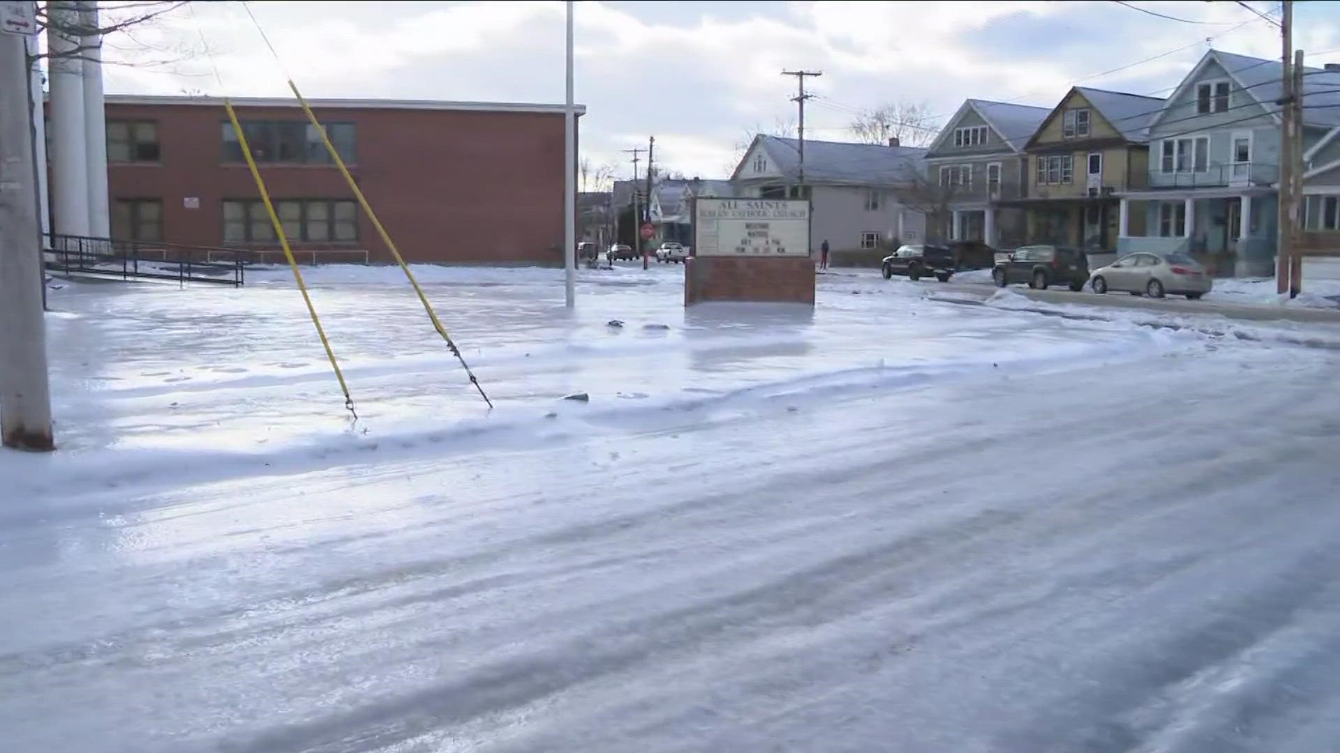 Buffalo Ice Storm Creates Bad Roads