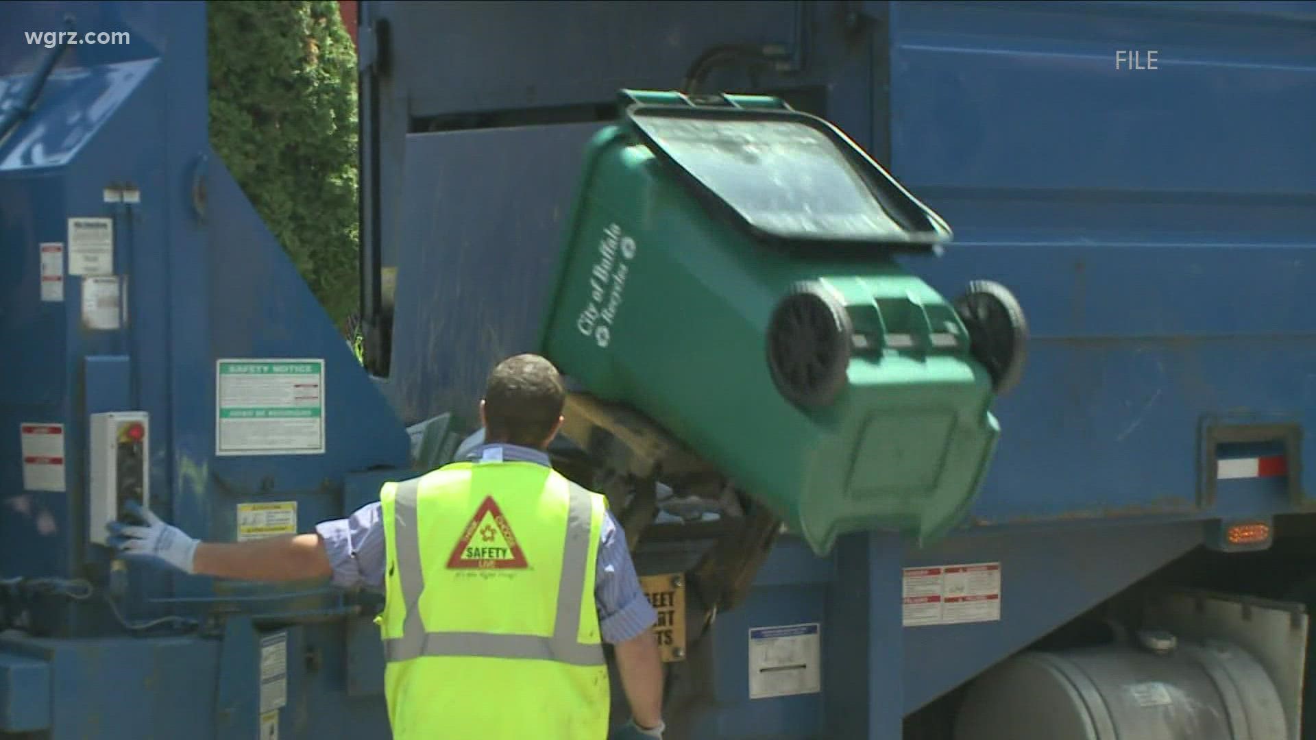 Trash and recycling pickups will be start back up tomorrow and all customers should expect a one day delay