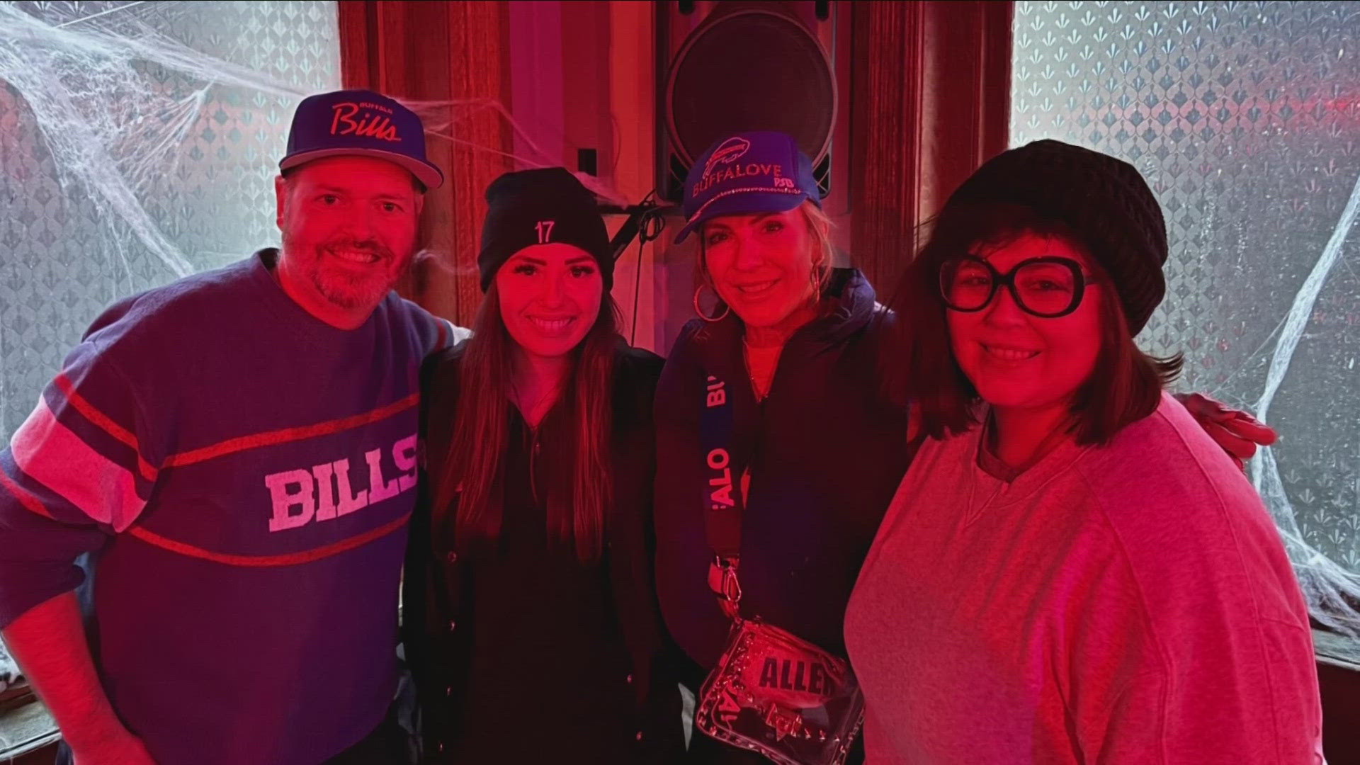 They traveled from Vancouver to Seattle for last weekend's winning game. After the game, they hit up a restaurant and saw a woman signing Josh Allen jersey for fan.