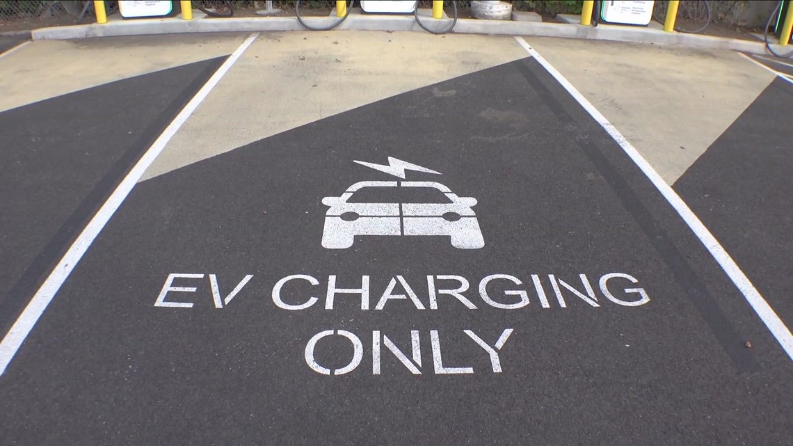 Town Hall Electric chargers on the Thruway