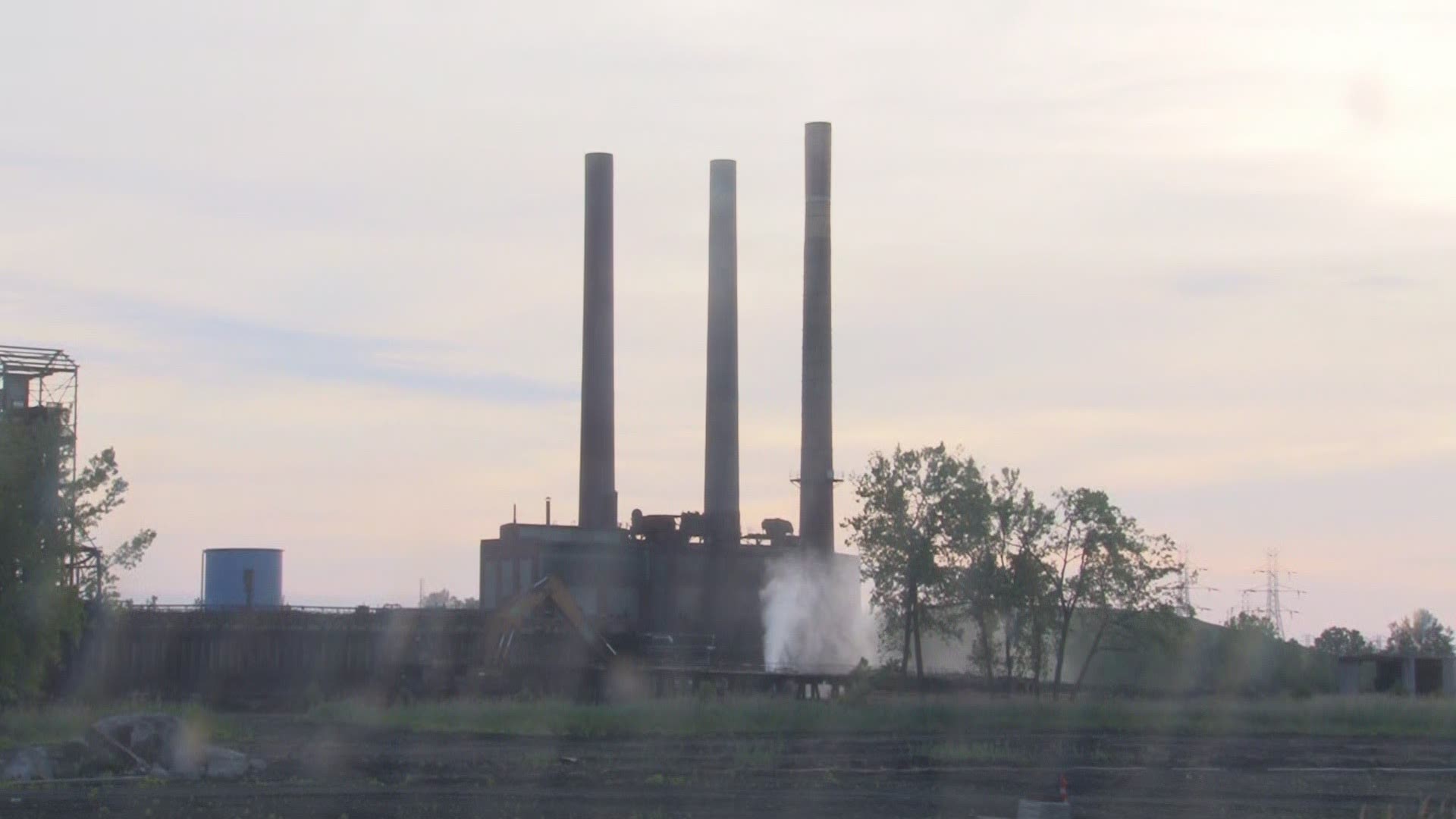 The implosion happened early Saturday morning.