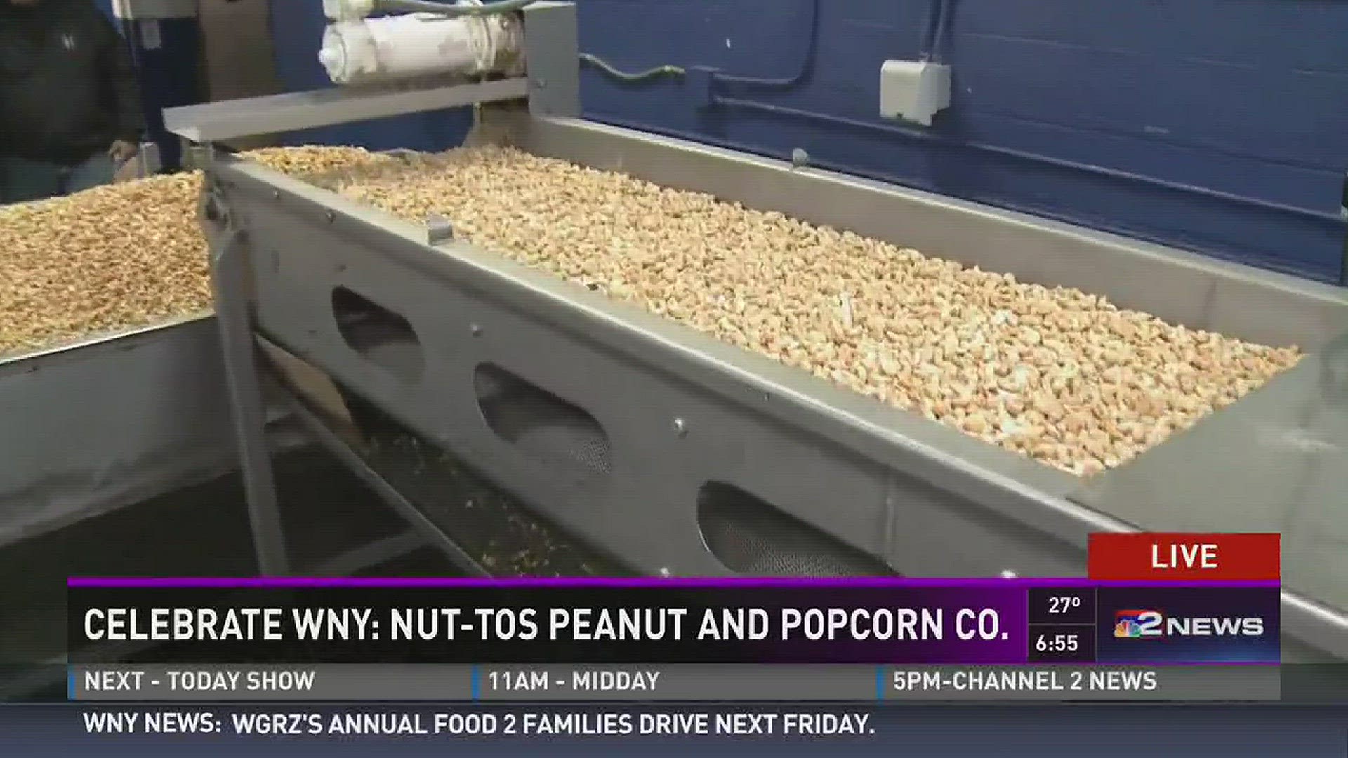 Daybreak's Kevin O'Neill Celebrates WNY goes inside the nut roastery at Nut-Tos Peanut & Popcorn Co. in West Seneca.