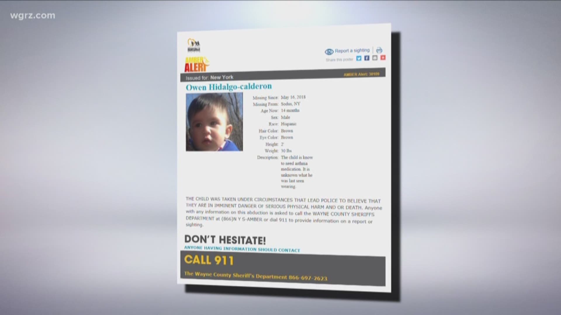 Amber Alert For Missing 14-Month Old Boy