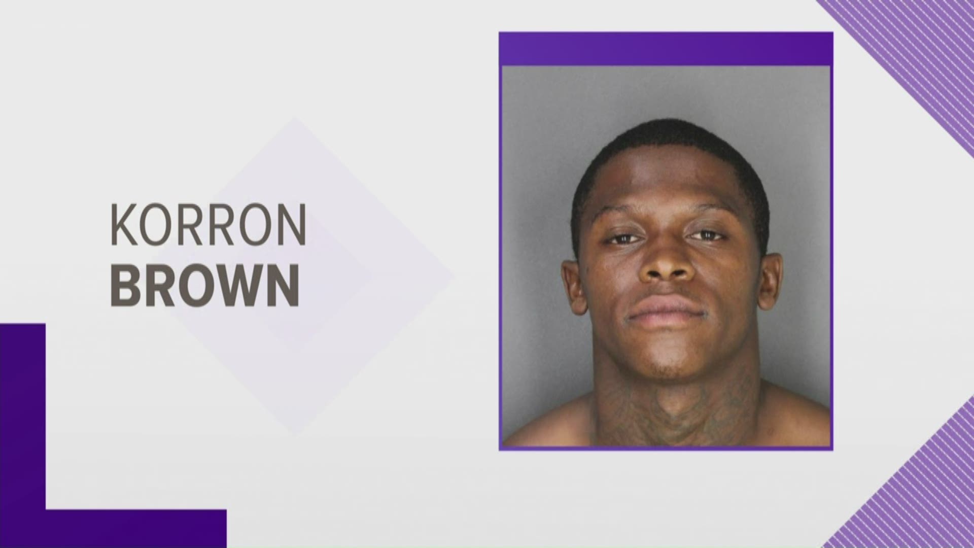 23-year-old Korron Brown is charged with attempted murder and weapon possession.