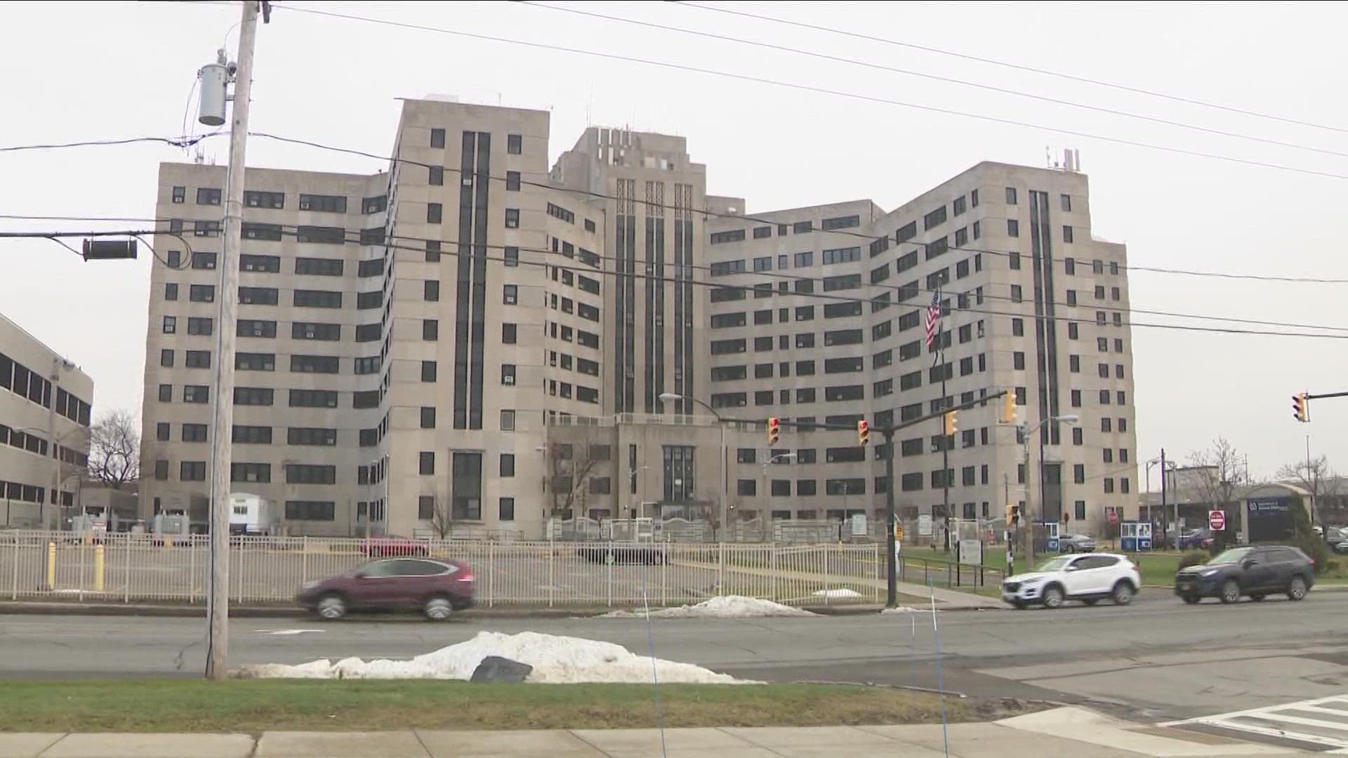 The V-A Medical Center in Buffalo served as a shelter during the storm