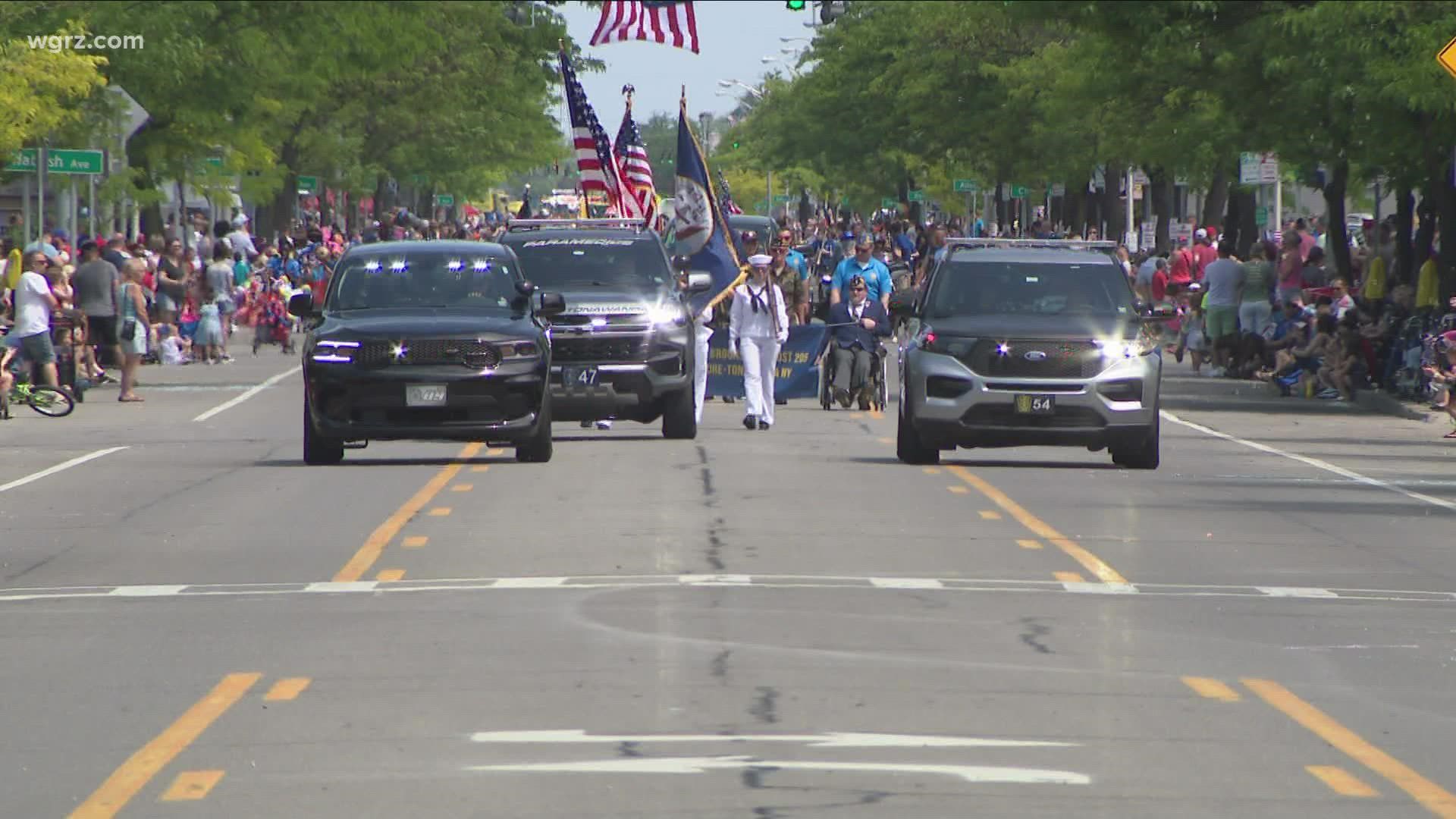 Many parades were held around the area today, giving families a way to thank the veterans right in their own neighborhoods.