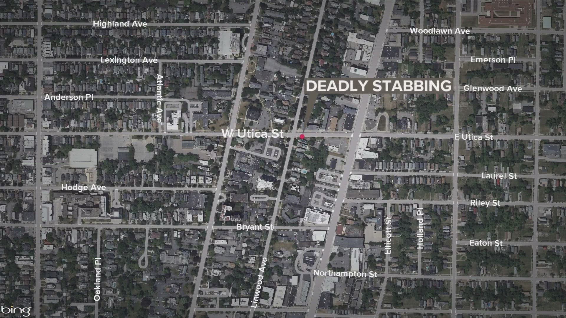 Buffalo Police report that a man was stabbed near Main Street and West Utica Street.