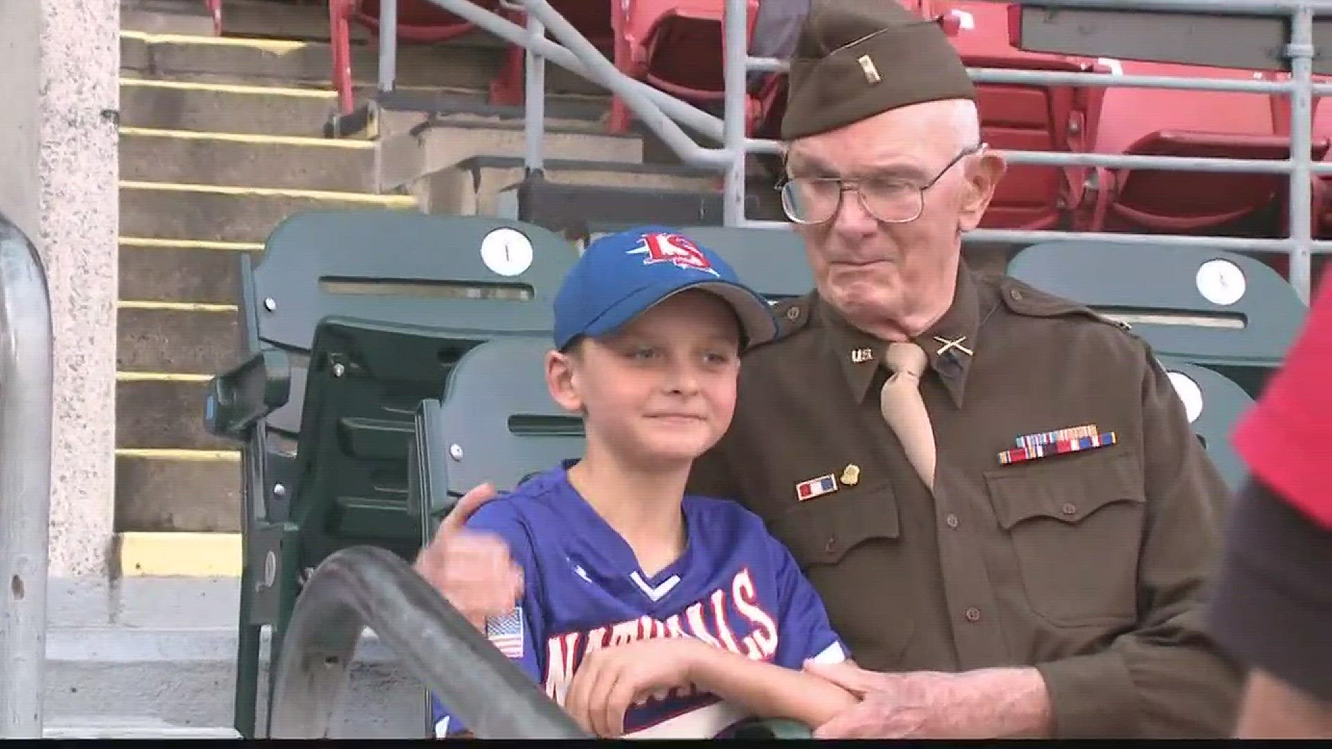 WWII Vet, Young Fan Reunite At Bisons Game