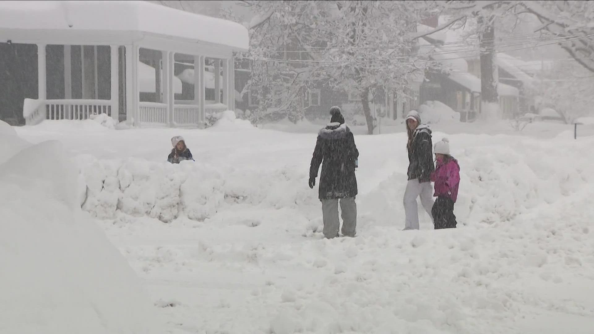 Several feet of snow in village of East Aurora