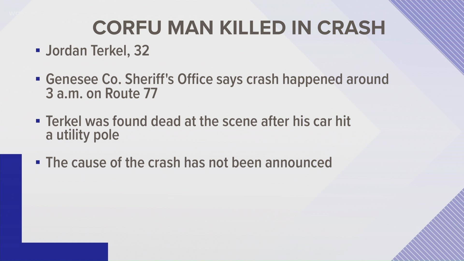 One person is dead following a crash early Saturday morning in the Town of Pembroke. The sheriff's office have not said what may have caused the crash.