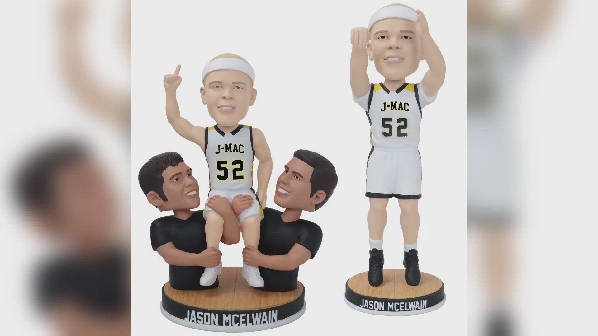 It's been nearly two decades since a high school team manager became a basketball star and an overnight celebrity. Now two bobbleheads will celebrate him.