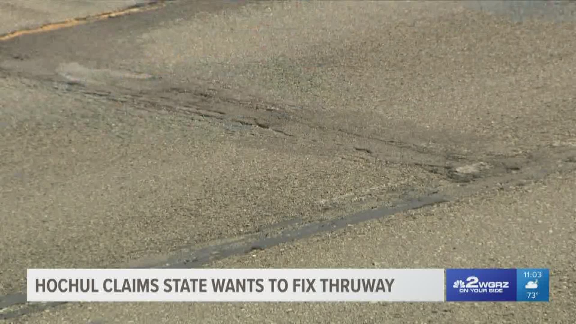 One day after a local congressman called on the federal government to fix the rough patch of the thruway through Cattaraugus Indian reservation the LT. Governor responds.