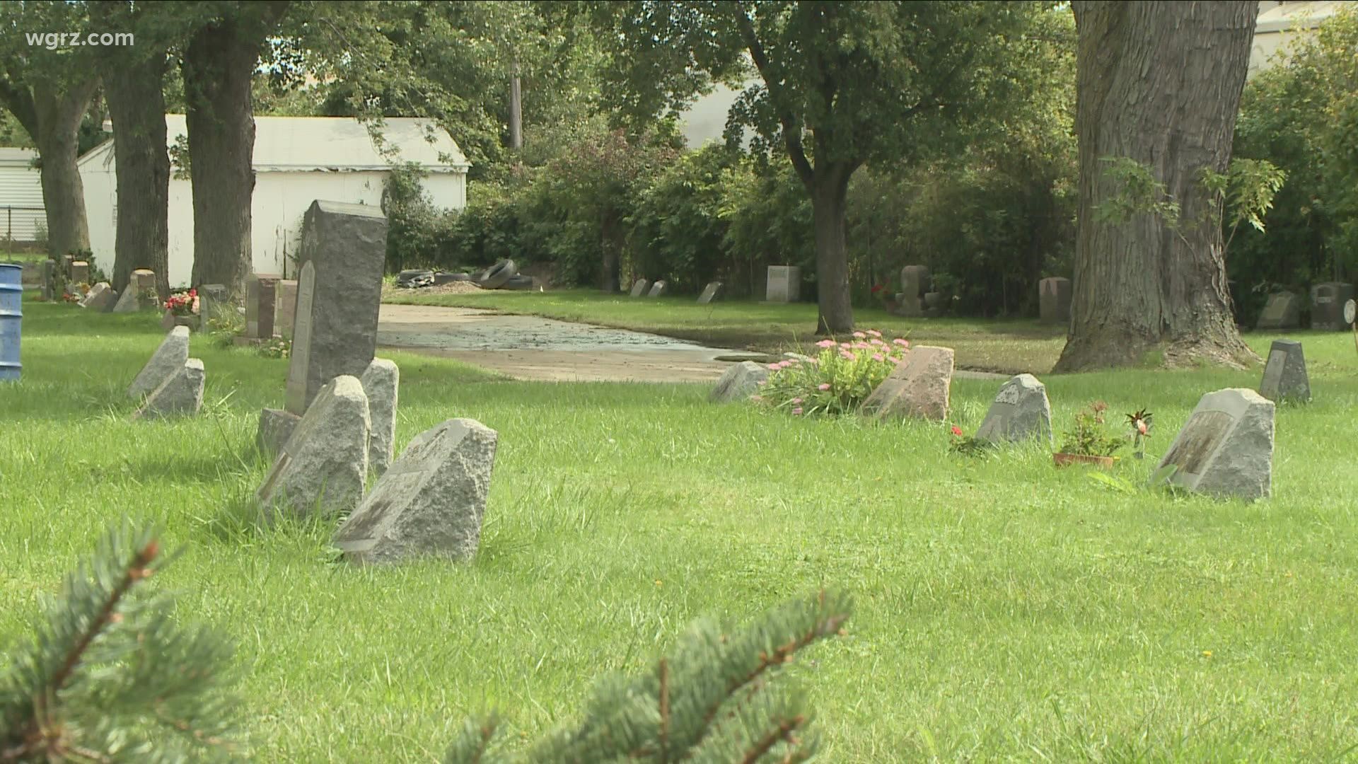 A Cheektowaga cemetery we've done stories about in the past because of flooding issues has flooded again.