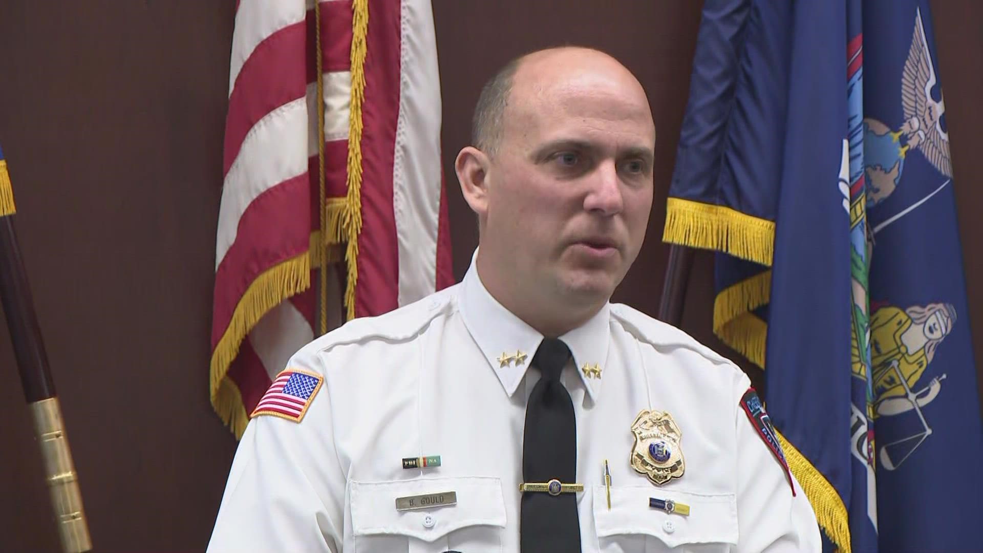 Cheektowaga Police Chief Brian Gould provides an update on the officer struck by a vehicle