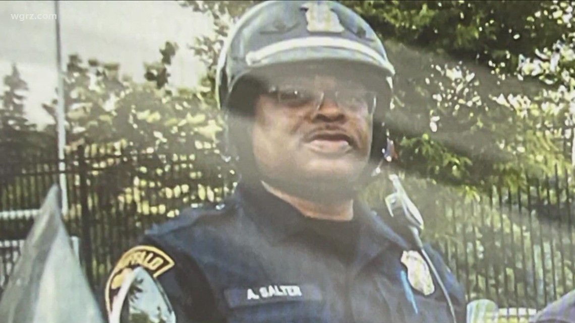 Funeral for retired police officer Aaron Salter held in Amherst Wednesday