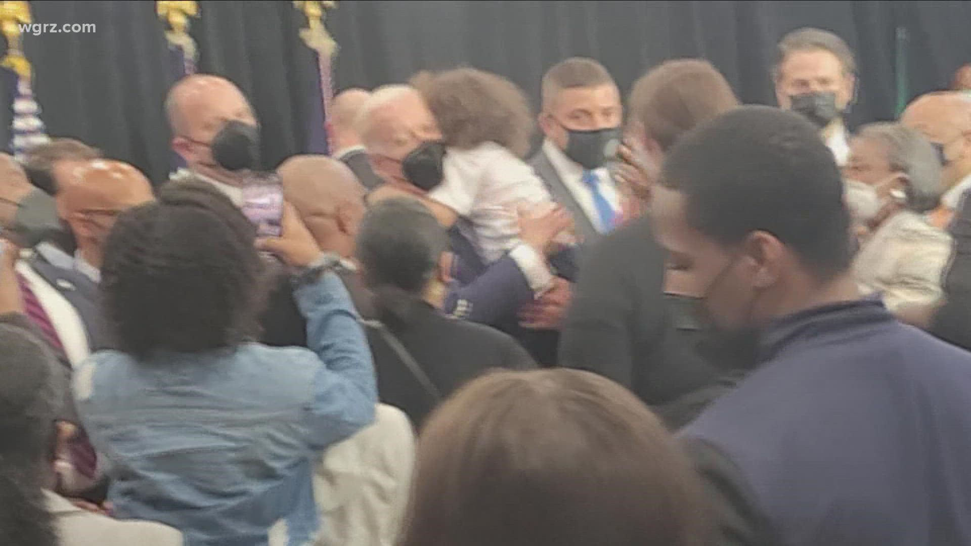 probably the moment...watching president Biden hold Andre's Mackniel son before leaving the gym.