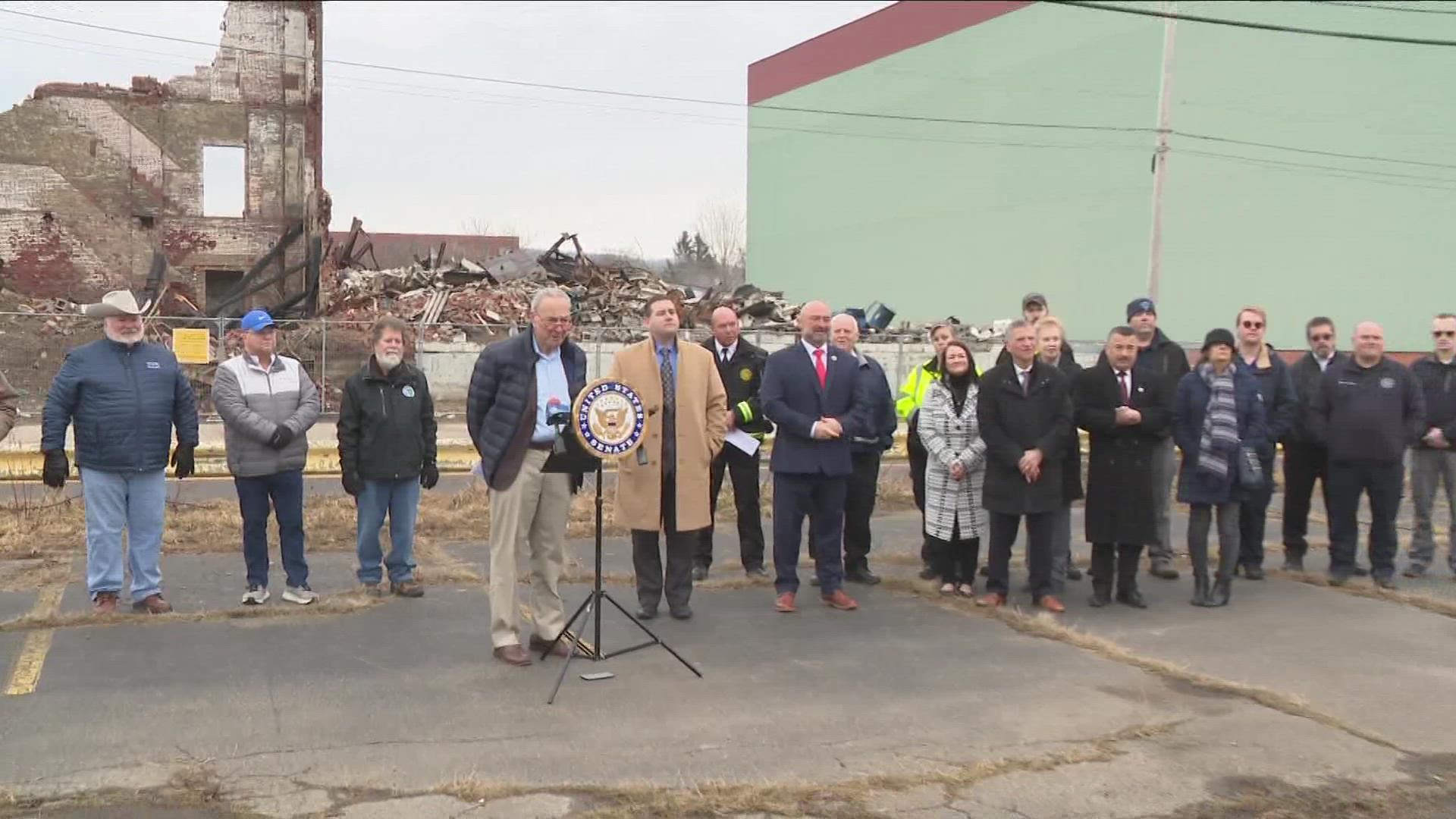 That declaration would allow money for contaminated sites cleanup to flow into Jamestown says Senator Chuck Schumer...