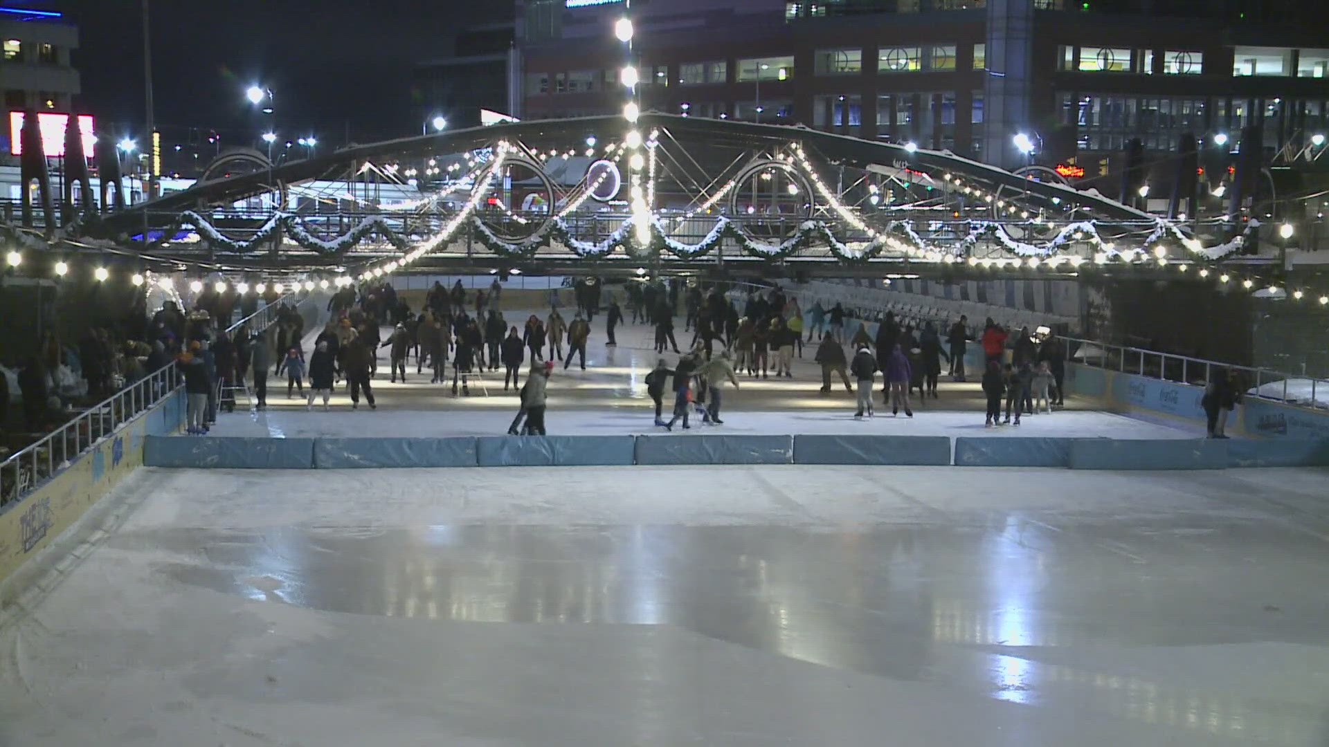 Kevin O'Neill checks out the Ice at Canalside on Daybreak 11/27/24